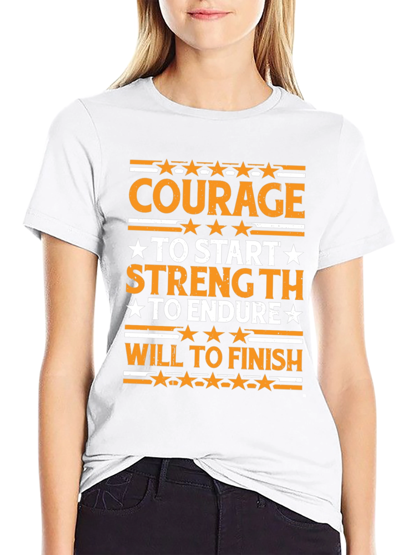 Courage Strength Will Graphic T-Shirt