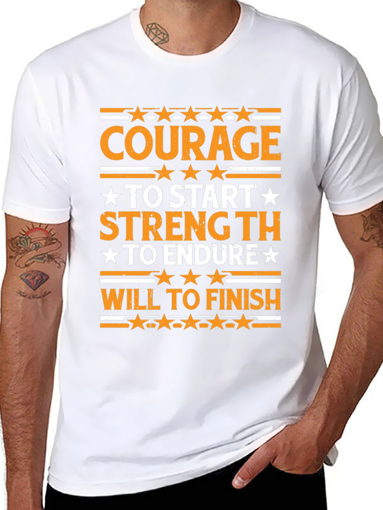 Courage Strength Will Graphic T-Shirt