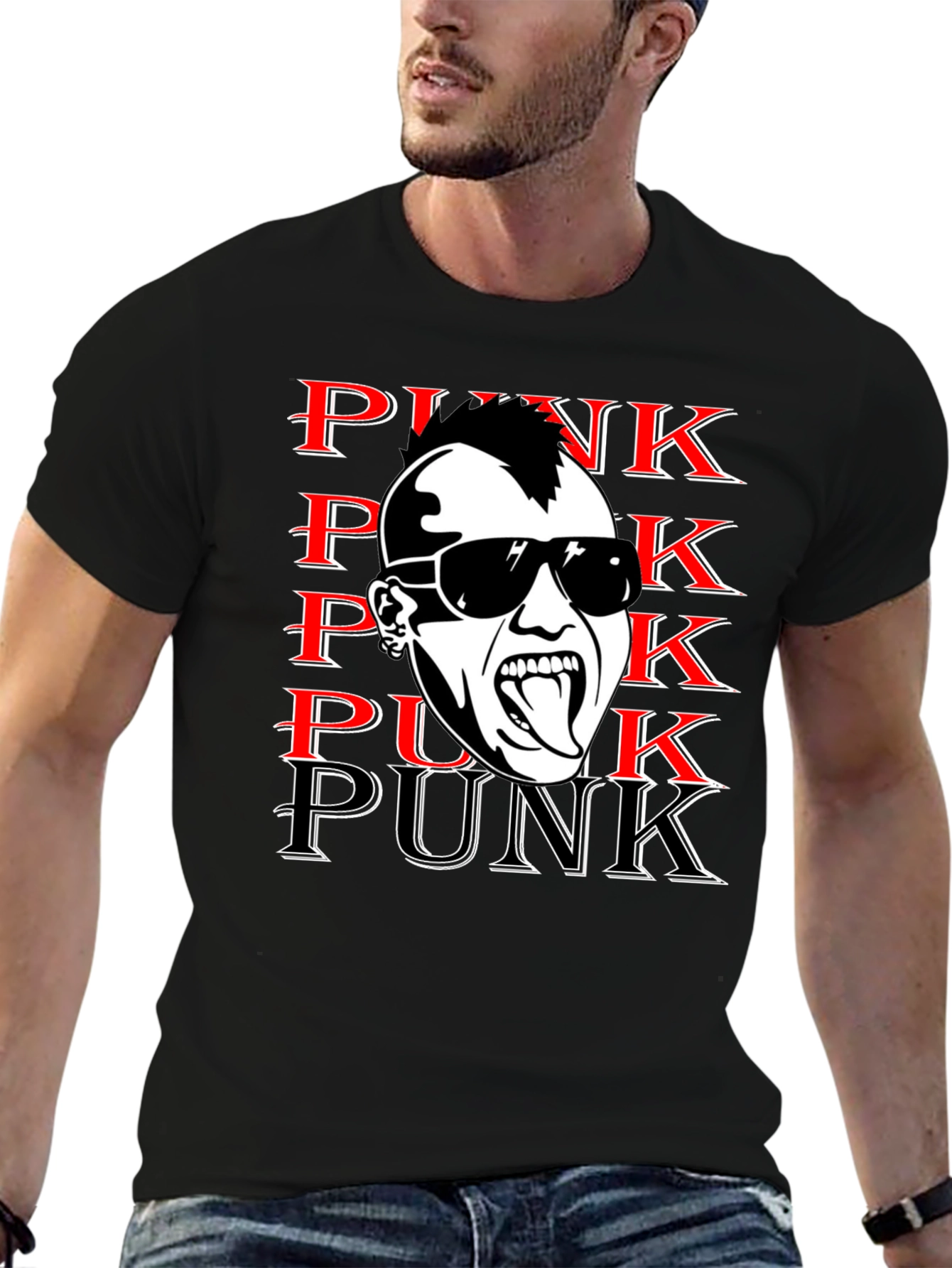 Punk Graphic Print Tee - Bold & Edgy