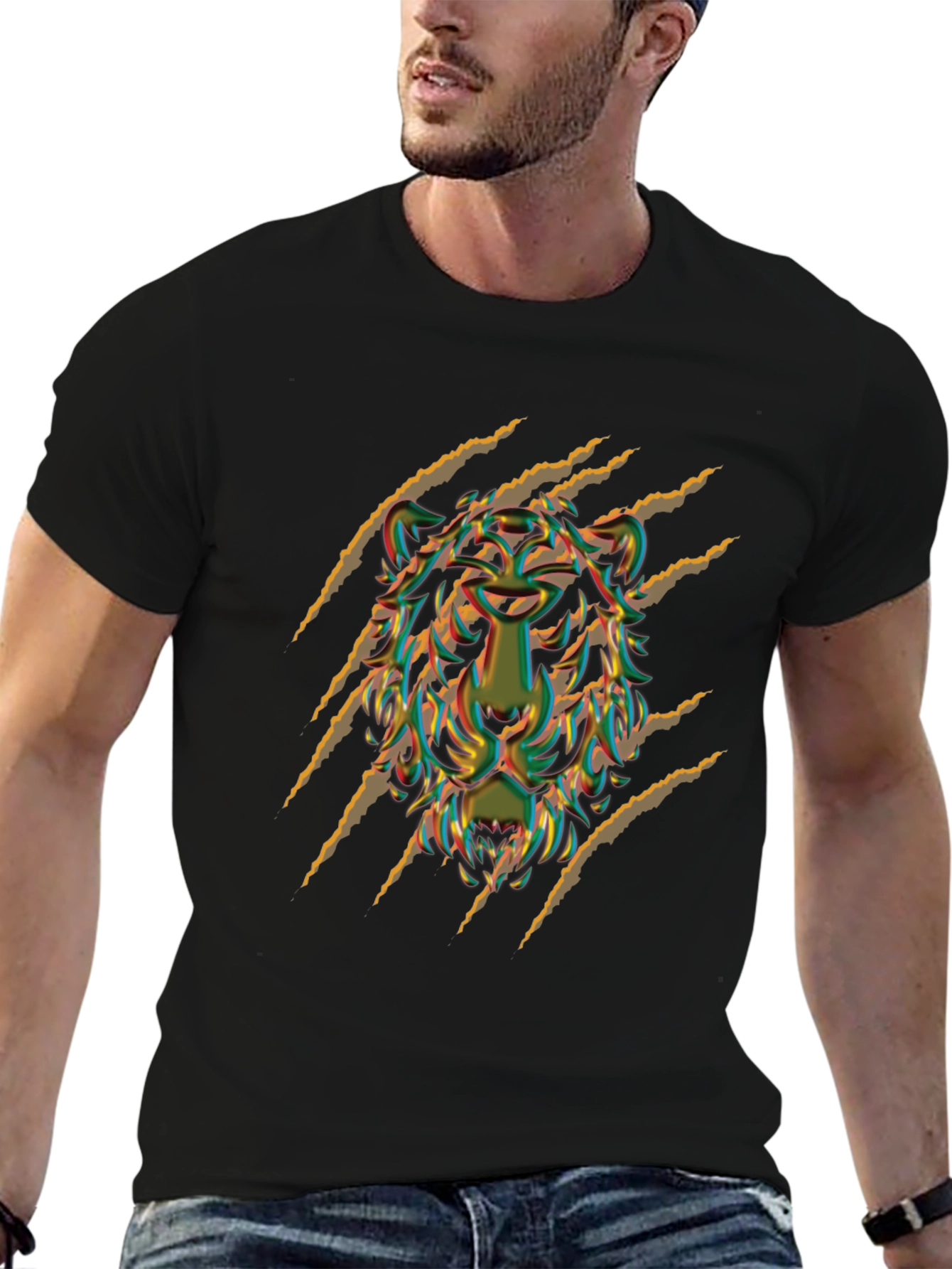 Bold Graphic Tee: Fierce Animal Design