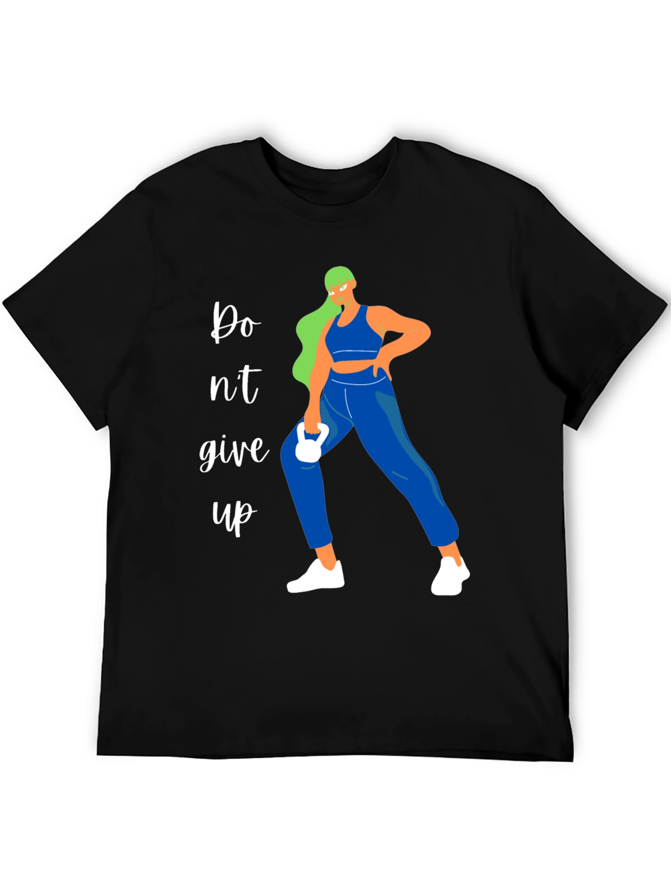 Fitness Motivation Graphic Tee - Dont Give Up!