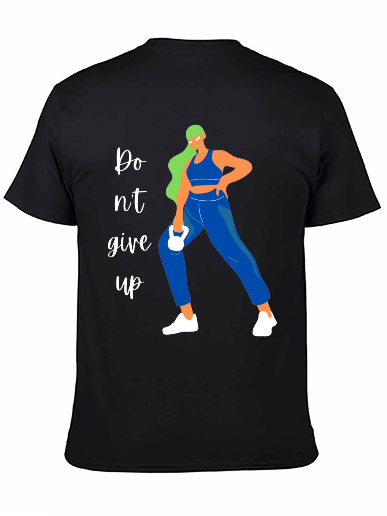 Fitness Motivation Graphic Tee - Dont Give Up!