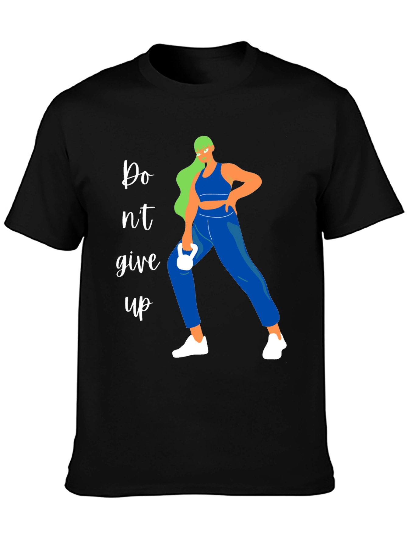Fitness Motivation Graphic Tee - Dont Give Up!