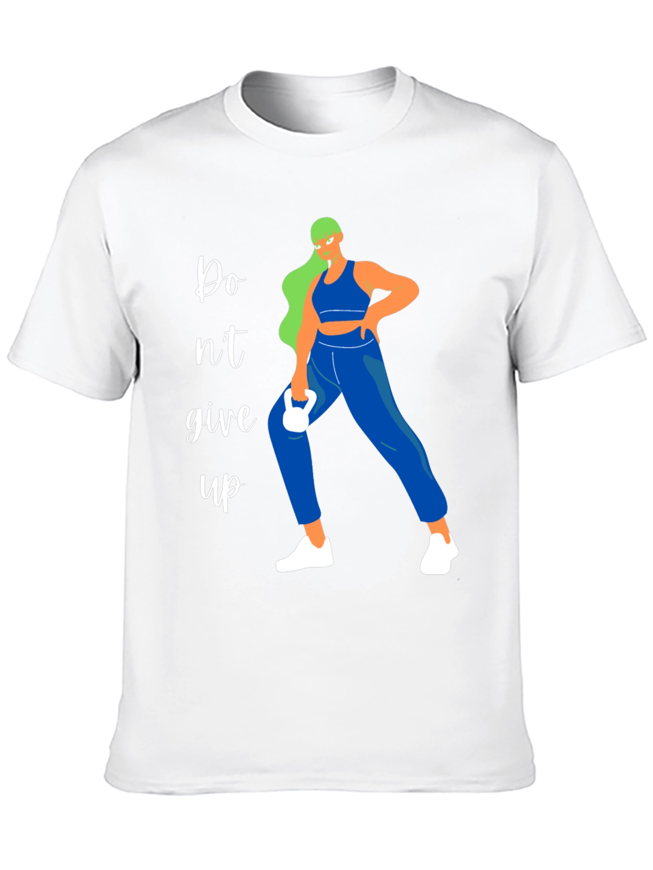Fitness Motivation Graphic Tee - Dont Give Up!