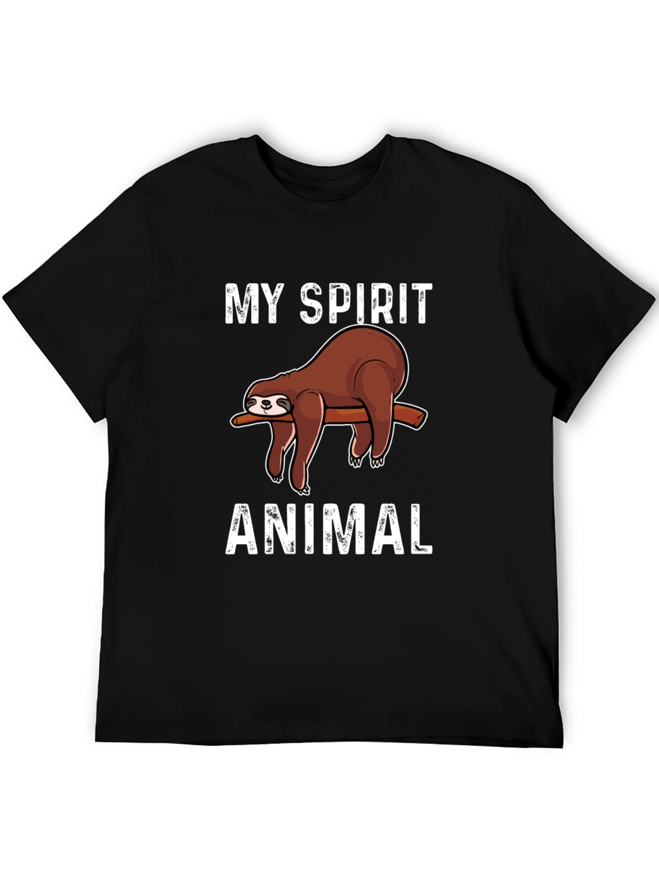 My Spirit Animal Sloth Graphic Tee - Black