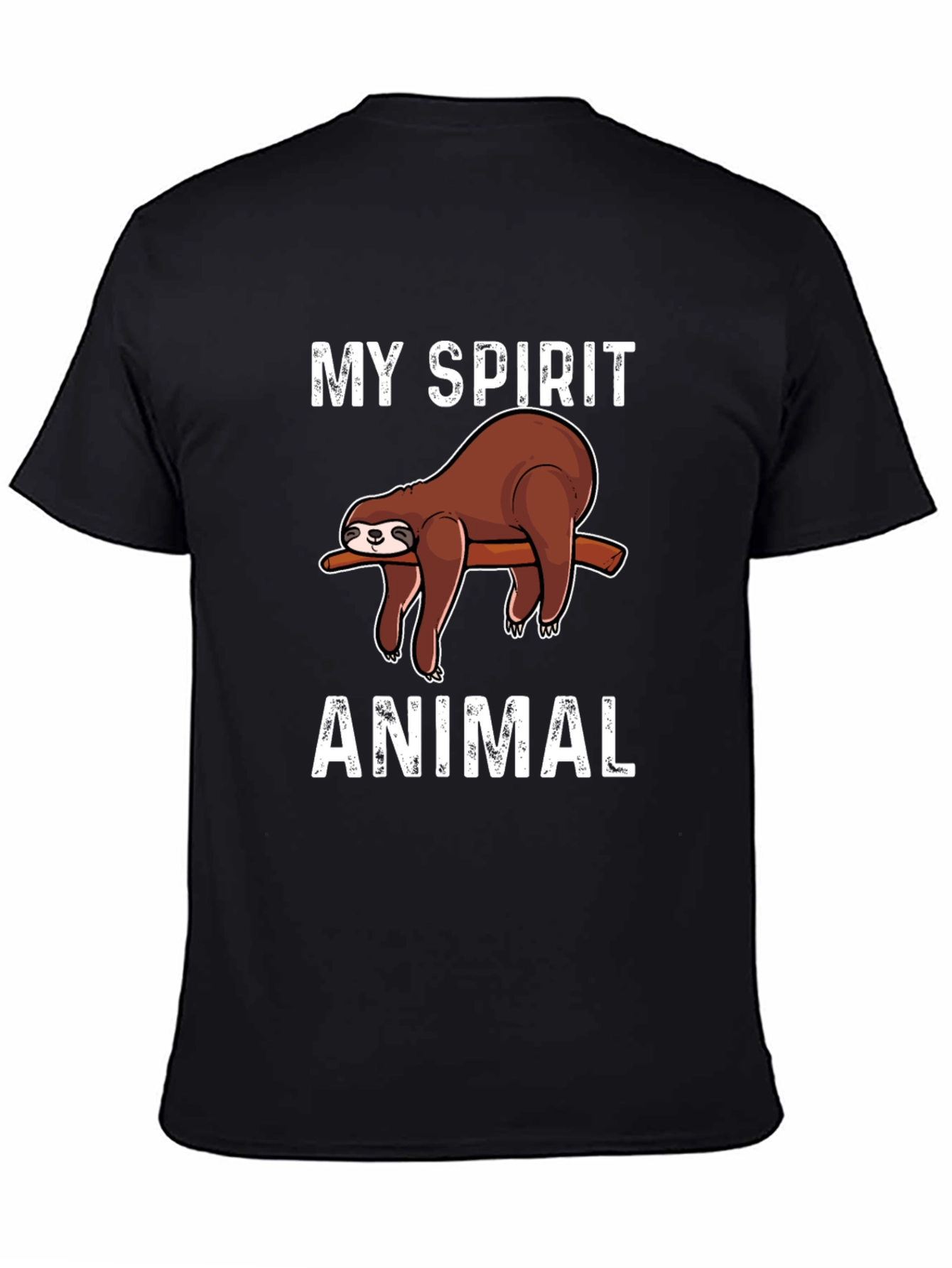 My Spirit Animal Sloth Graphic Tee - Black