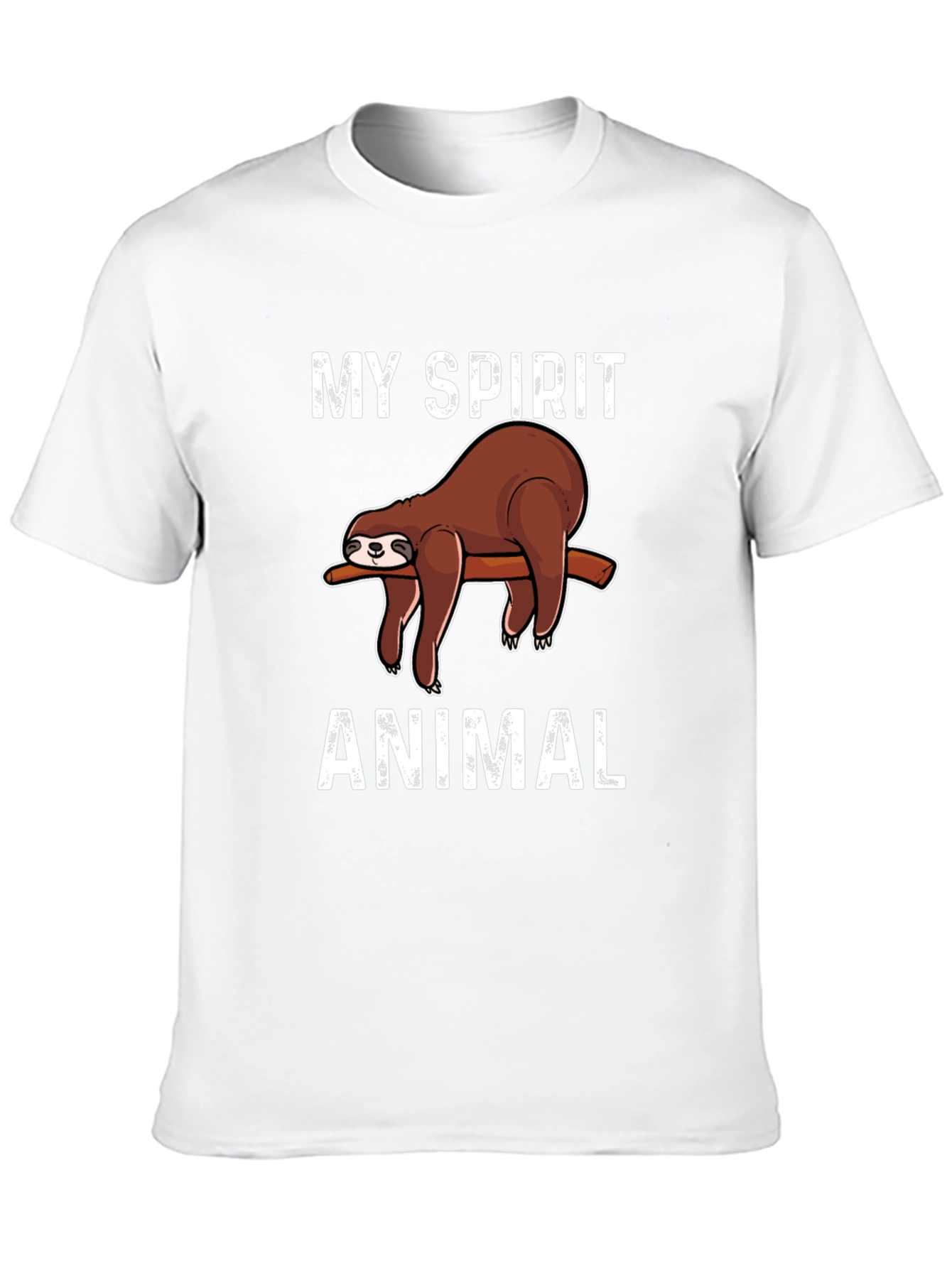 My Spirit Animal Sloth Graphic Tee - Black
