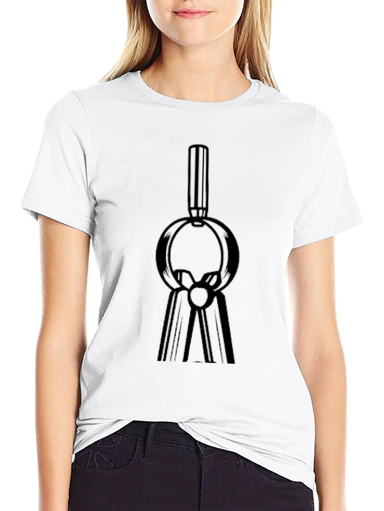 Black T-Shirt with Abstract Black Design