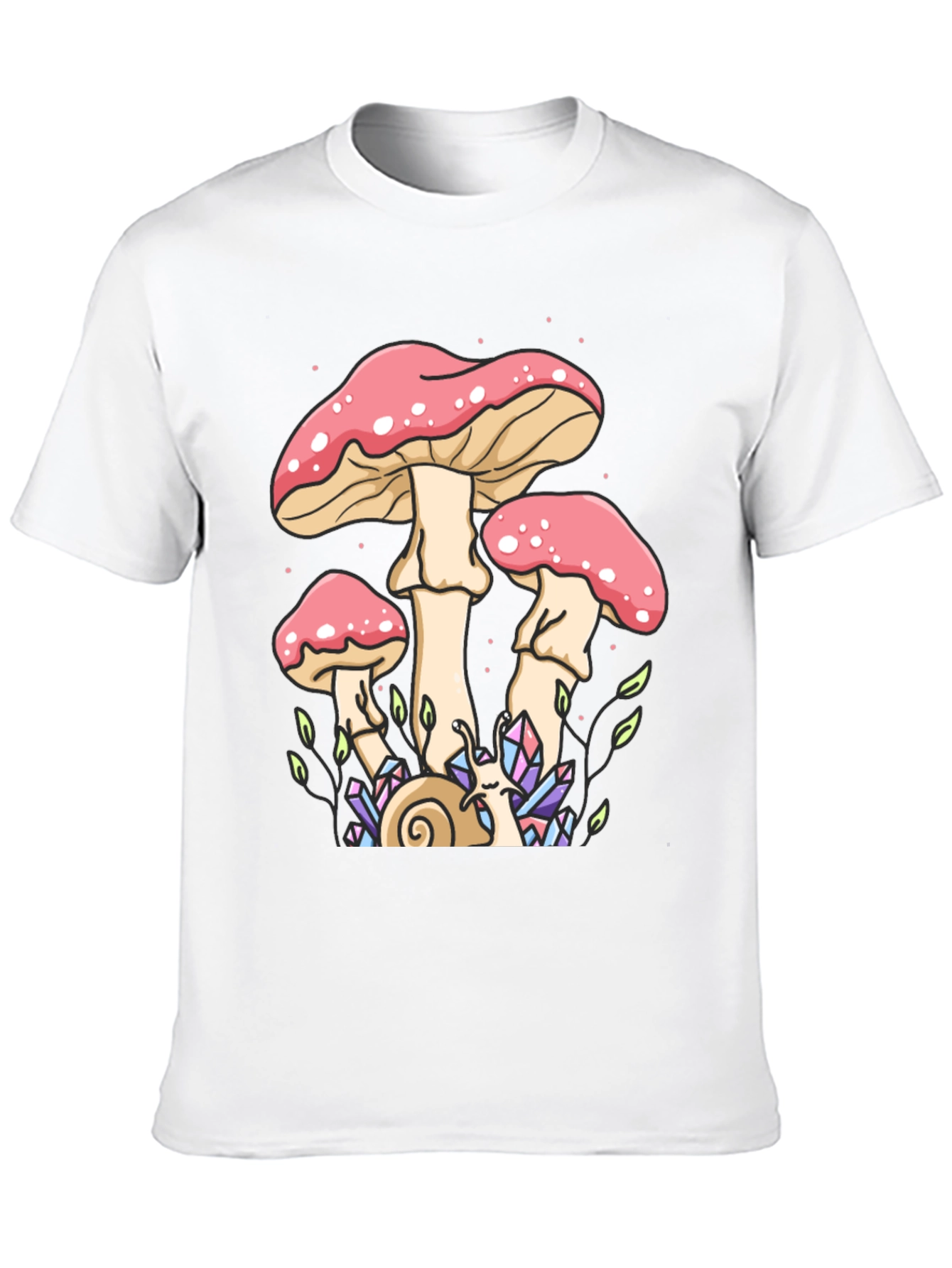 Mystical Mushroom Graphic Tee - Black