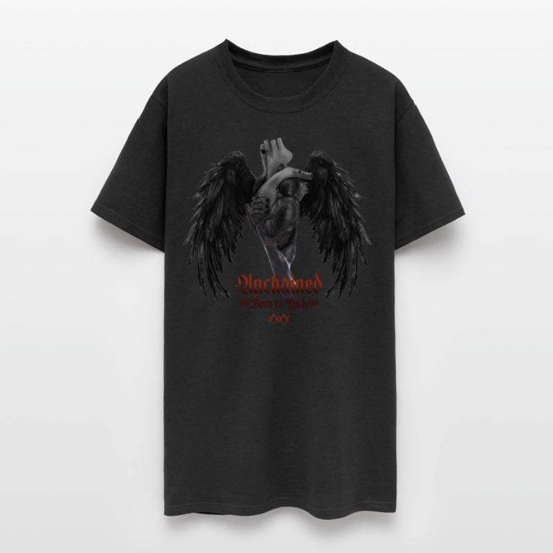 Locked Angel Heart - Vintage Rock Risk Tee