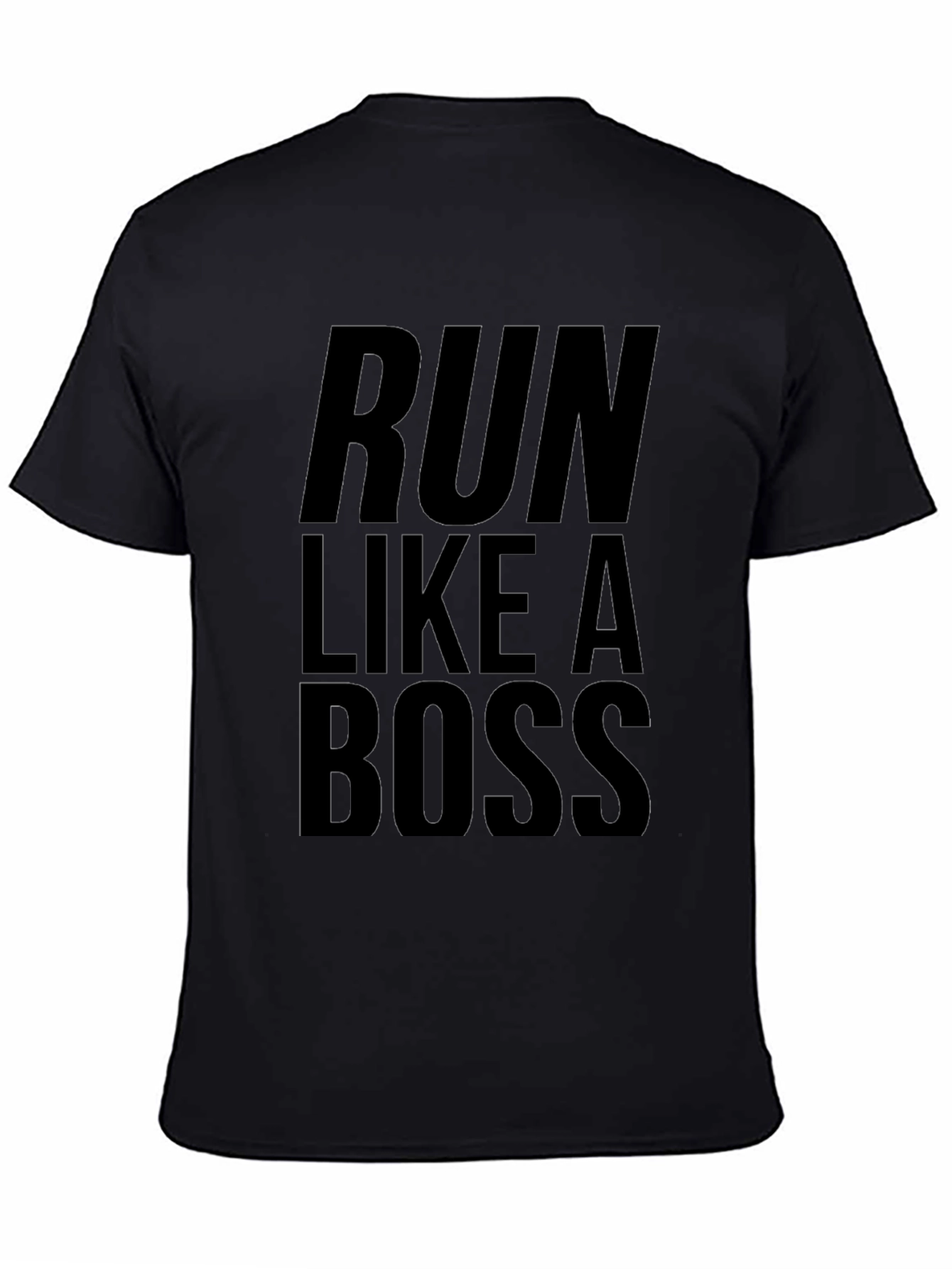 Run Like A Boss Black Tee