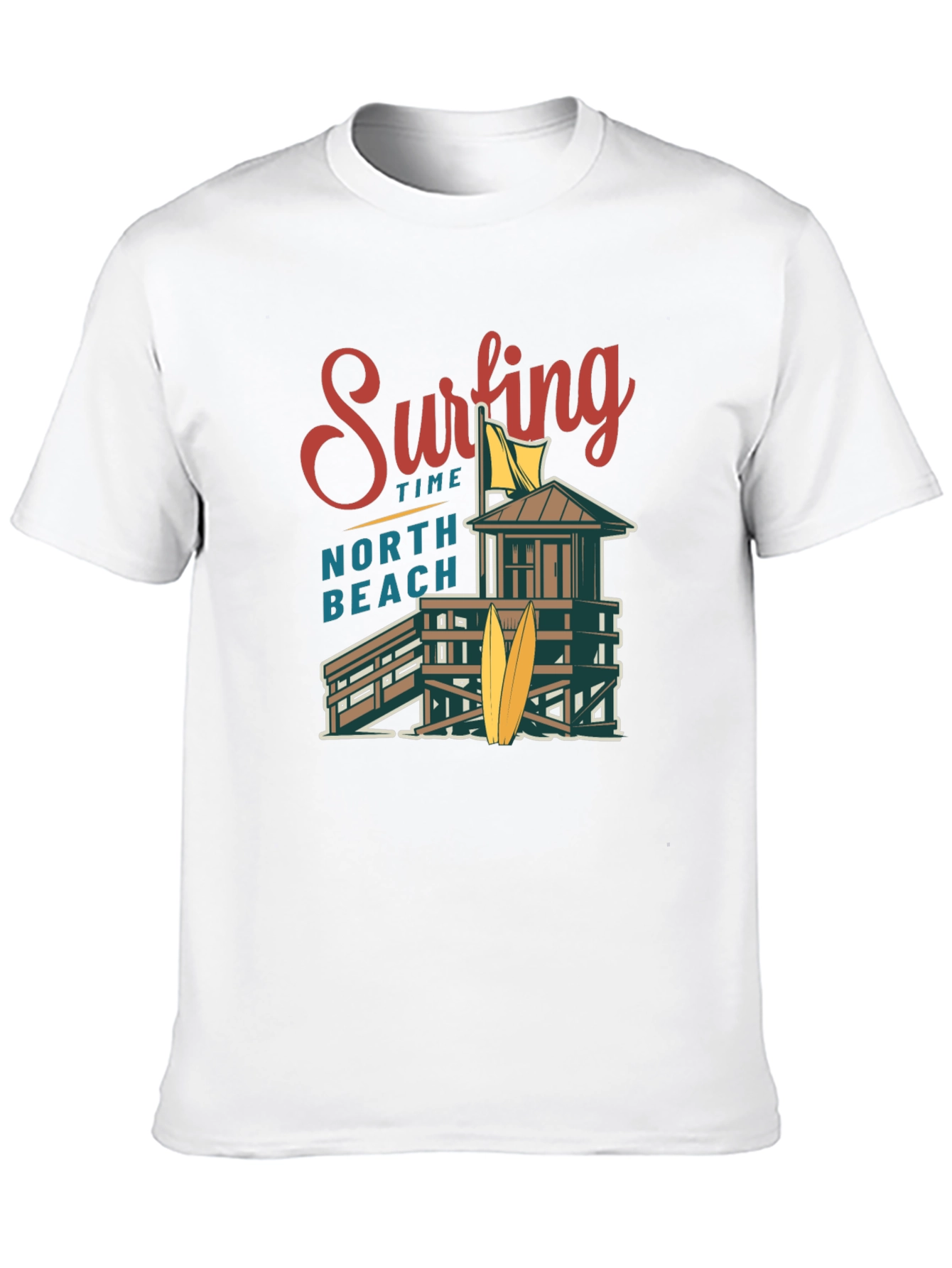 Surfing Time North Beach Graphic T-Shirt