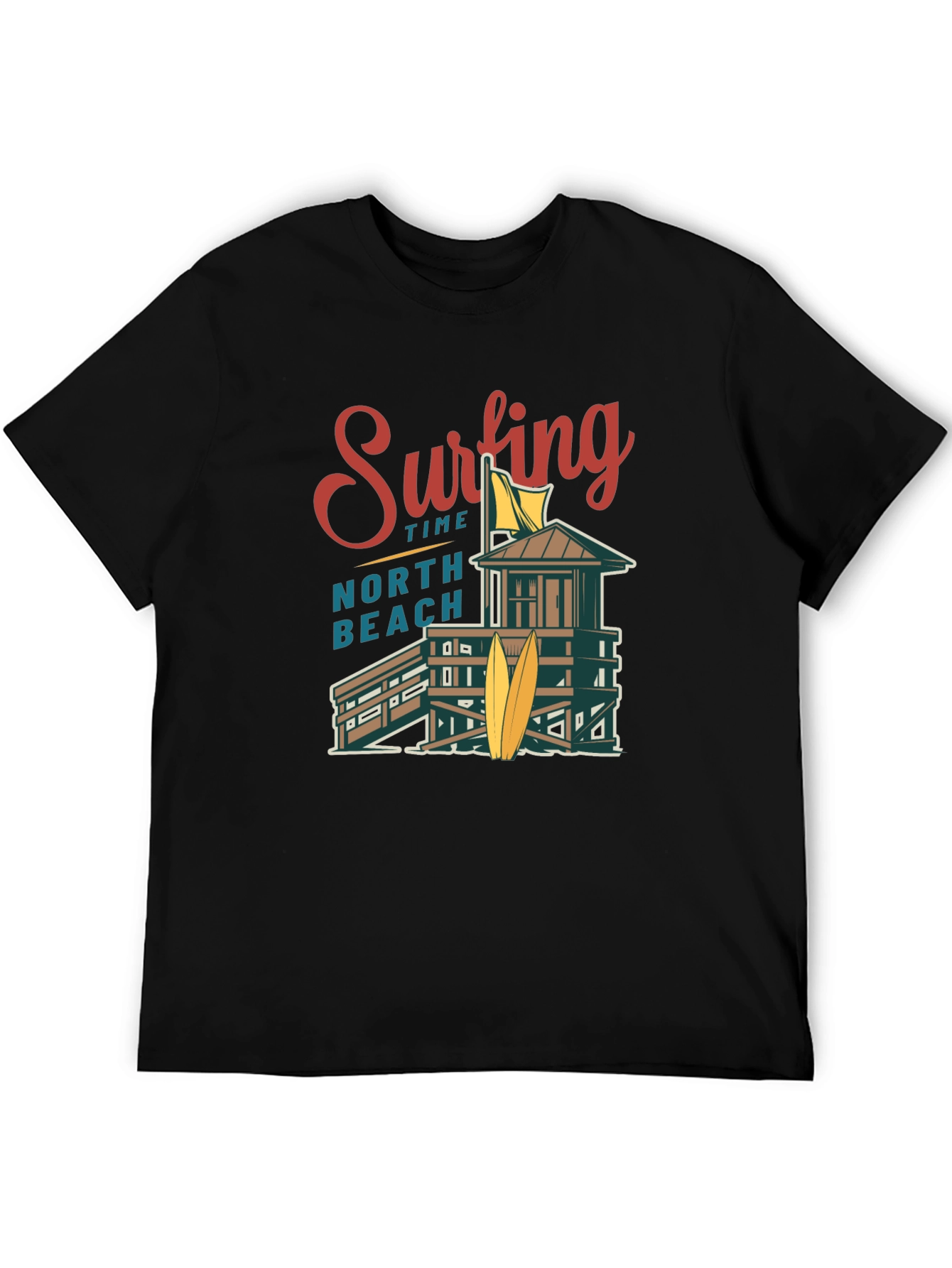Surfing Time North Beach Graphic T-Shirt