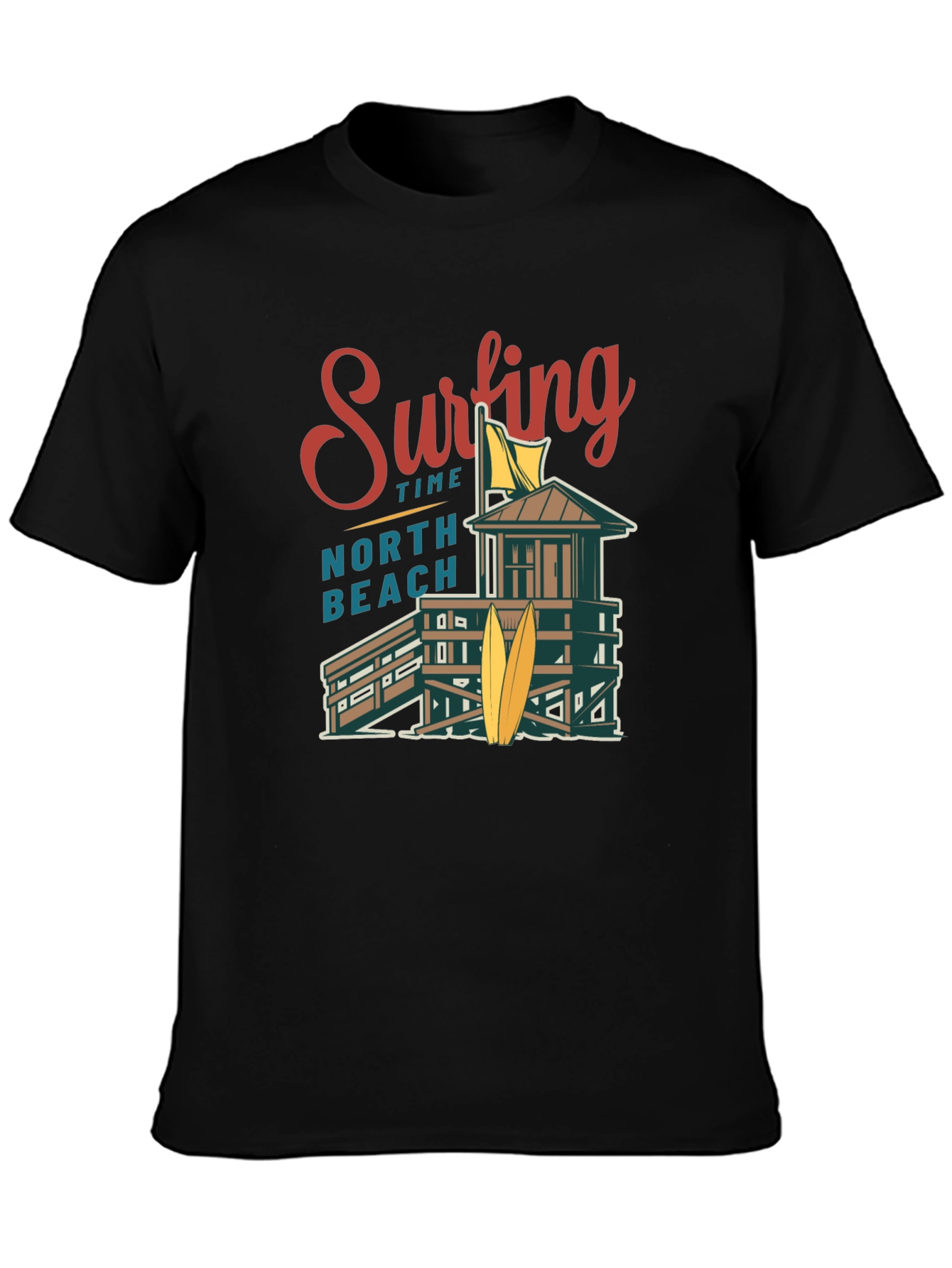 Surfing Time North Beach Graphic T-Shirt
