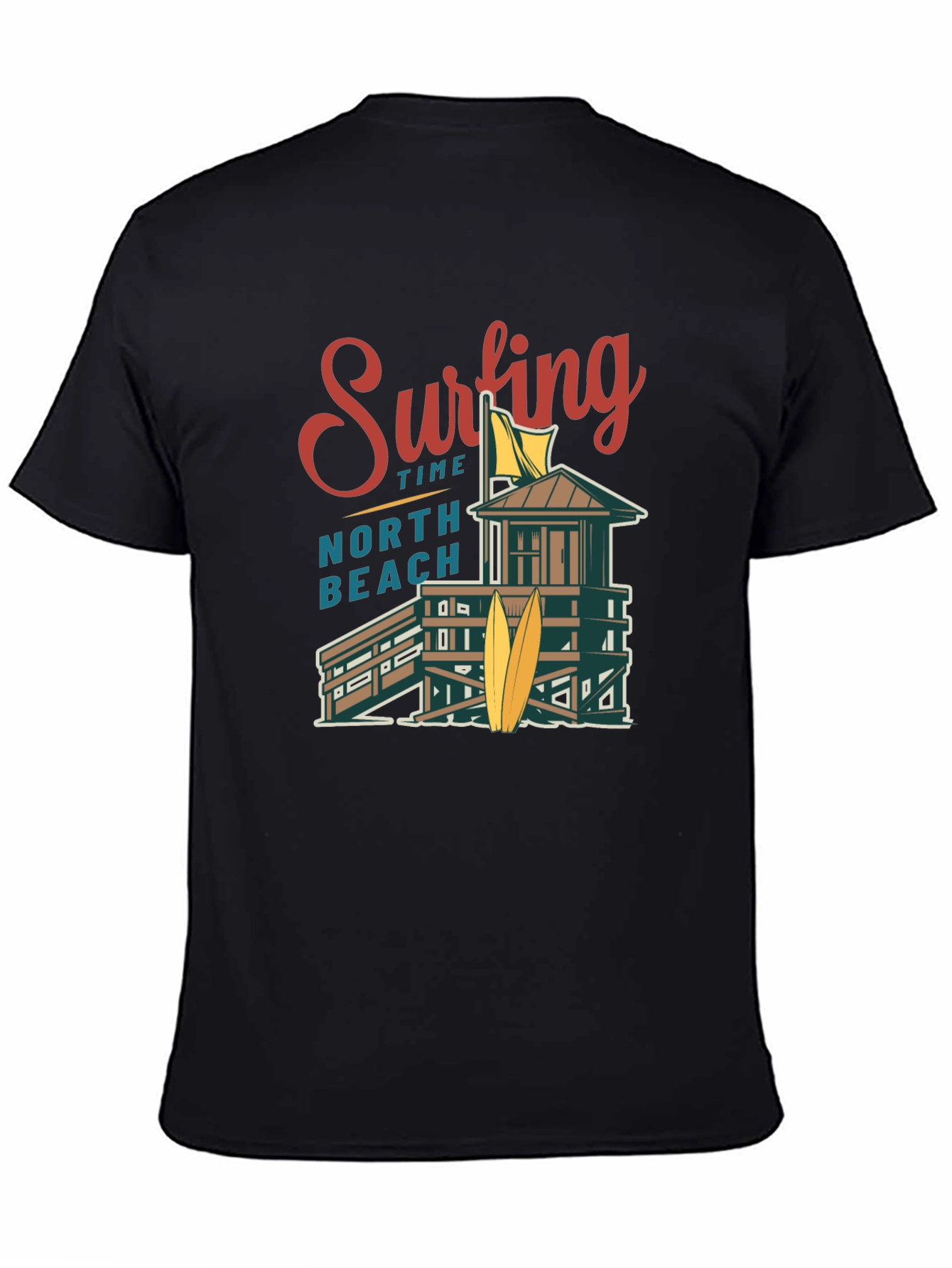 Surfing Time North Beach Graphic T-Shirt