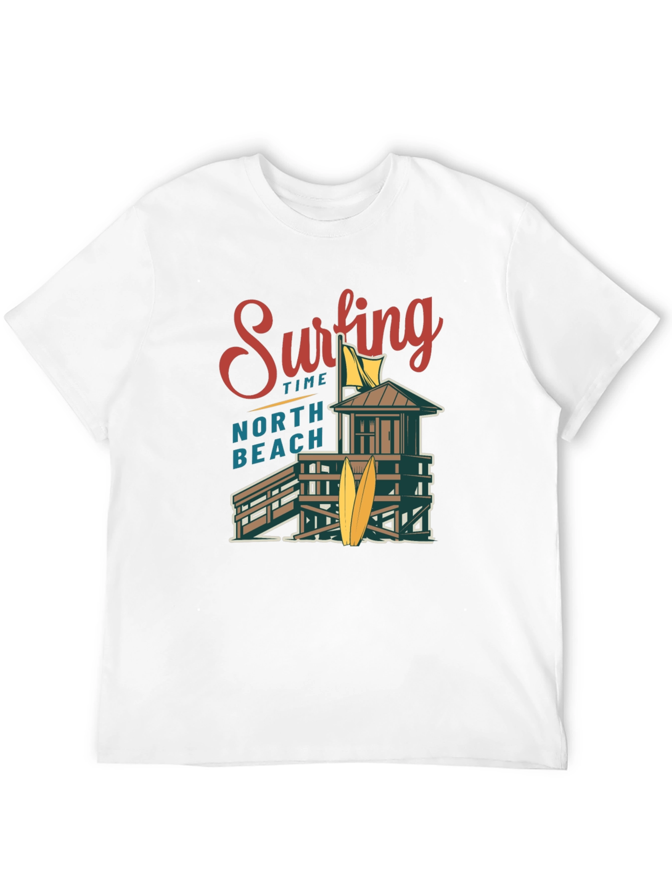 Surfing Time North Beach Graphic T-Shirt
