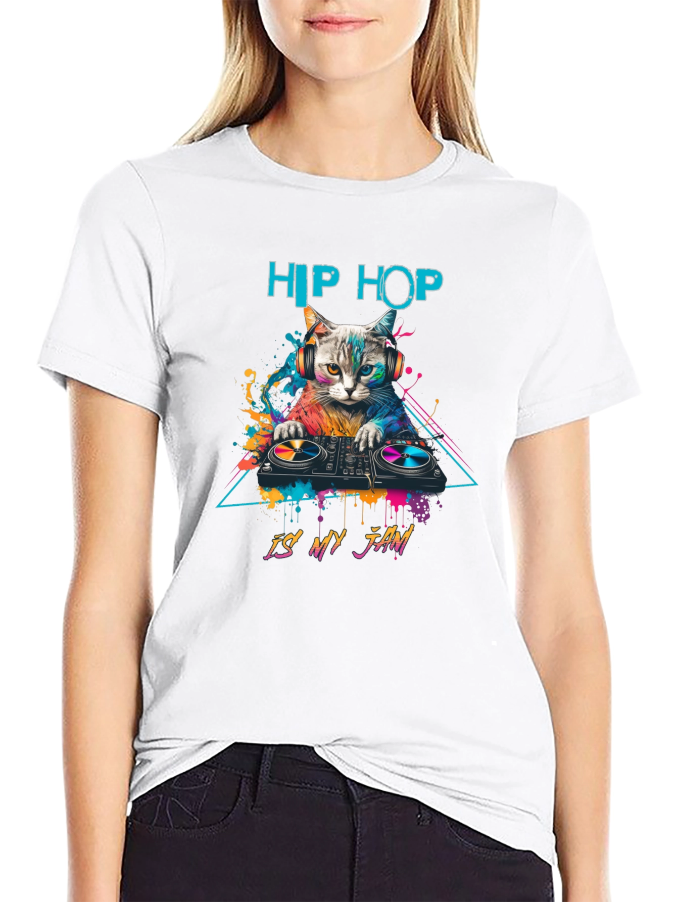 Hip Hop Cat DJ T-Shirt - Is My Jam