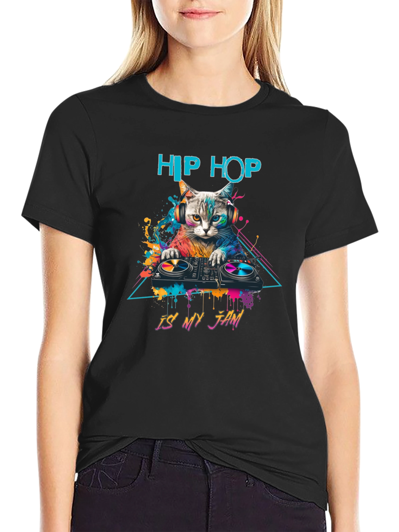 Hip Hop Cat DJ T-Shirt - Is My Jam
