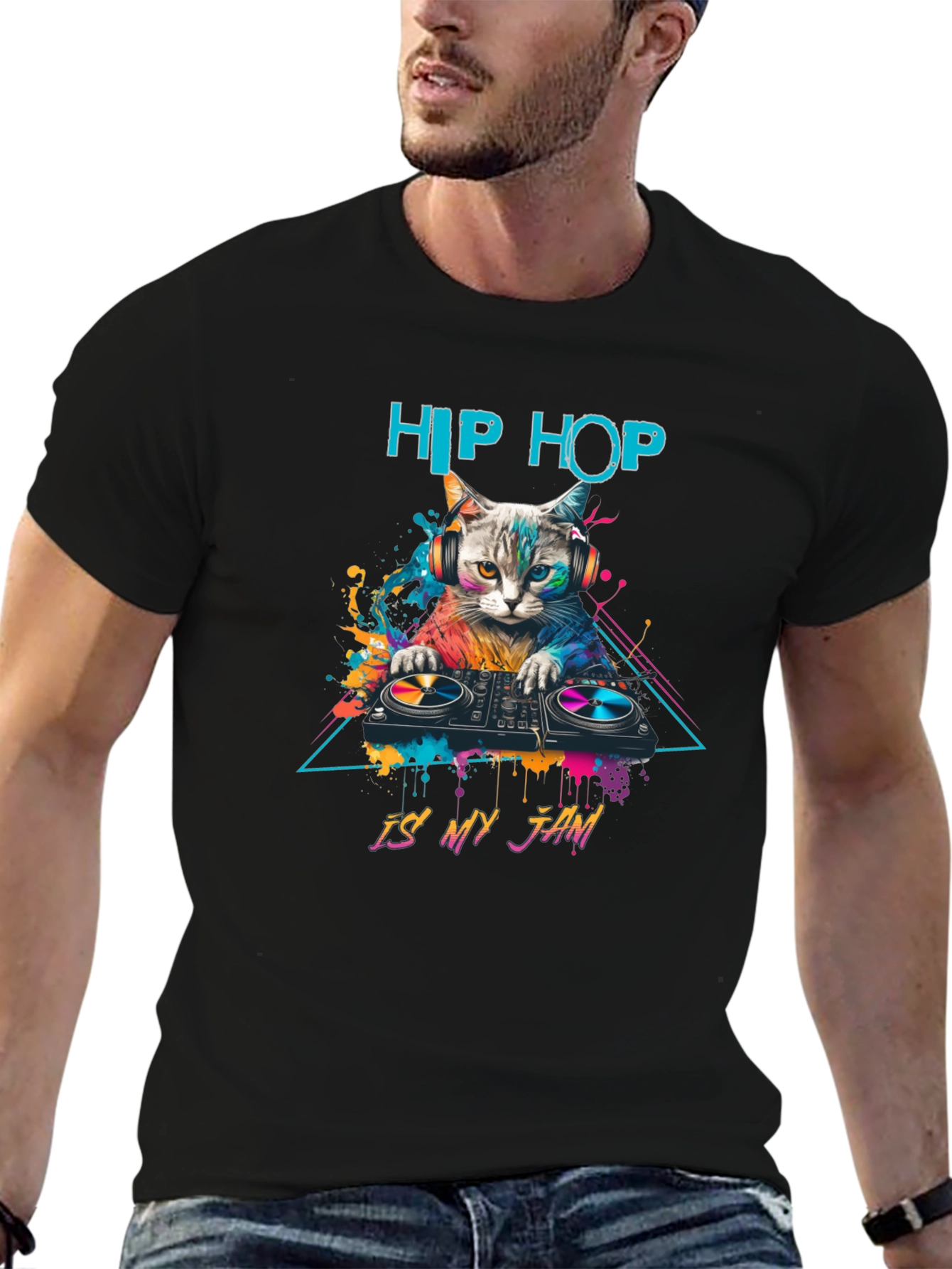 Hip Hop Cat DJ T-Shirt - Is My Jam