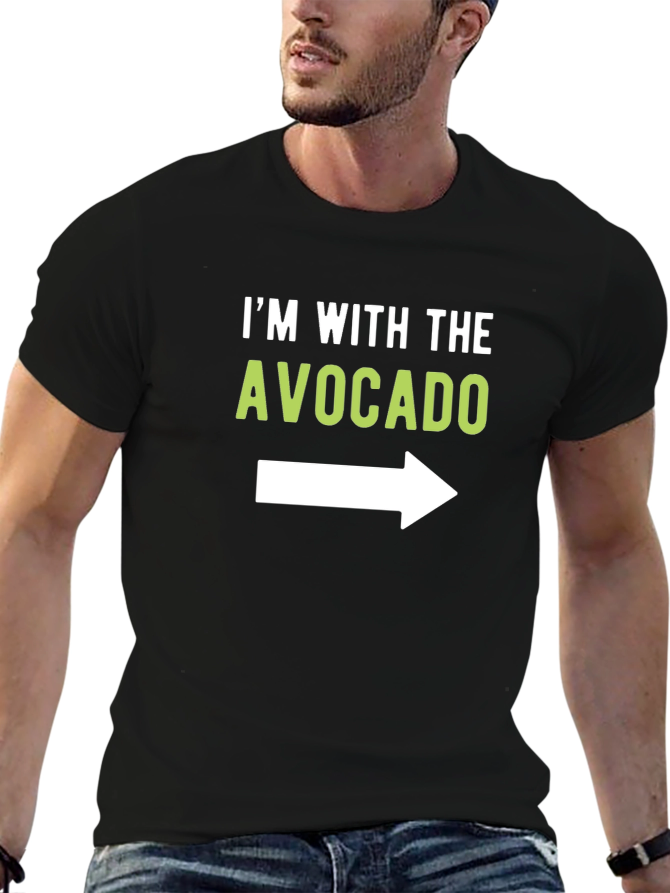 Im With The Avocado T-Shirt - Fun Novelty Tee