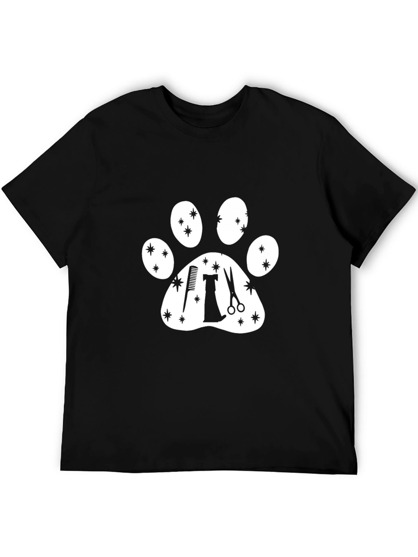 Pet Groomer T-Shirt - Paw Print Design