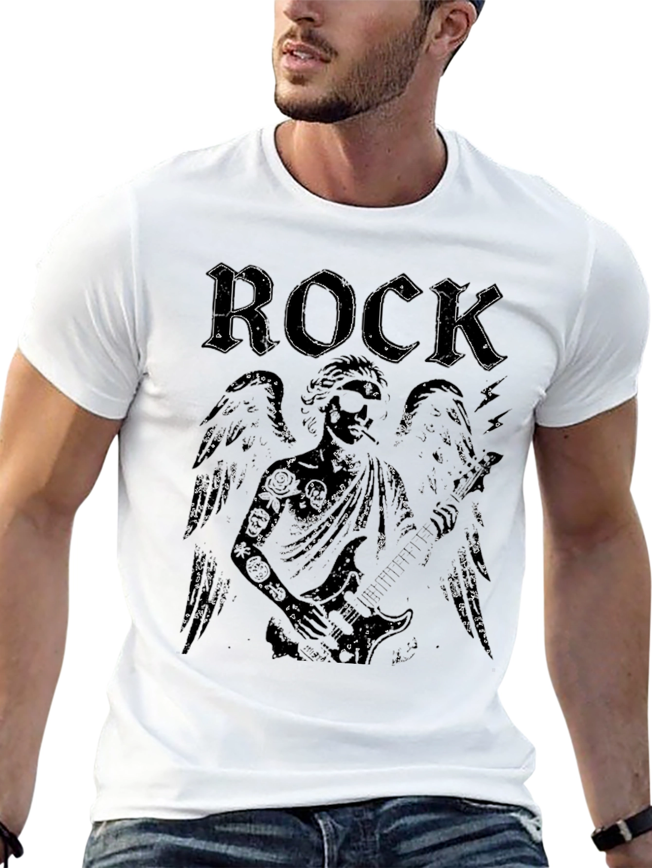 Rock Angel Graphic Print T-Shirt