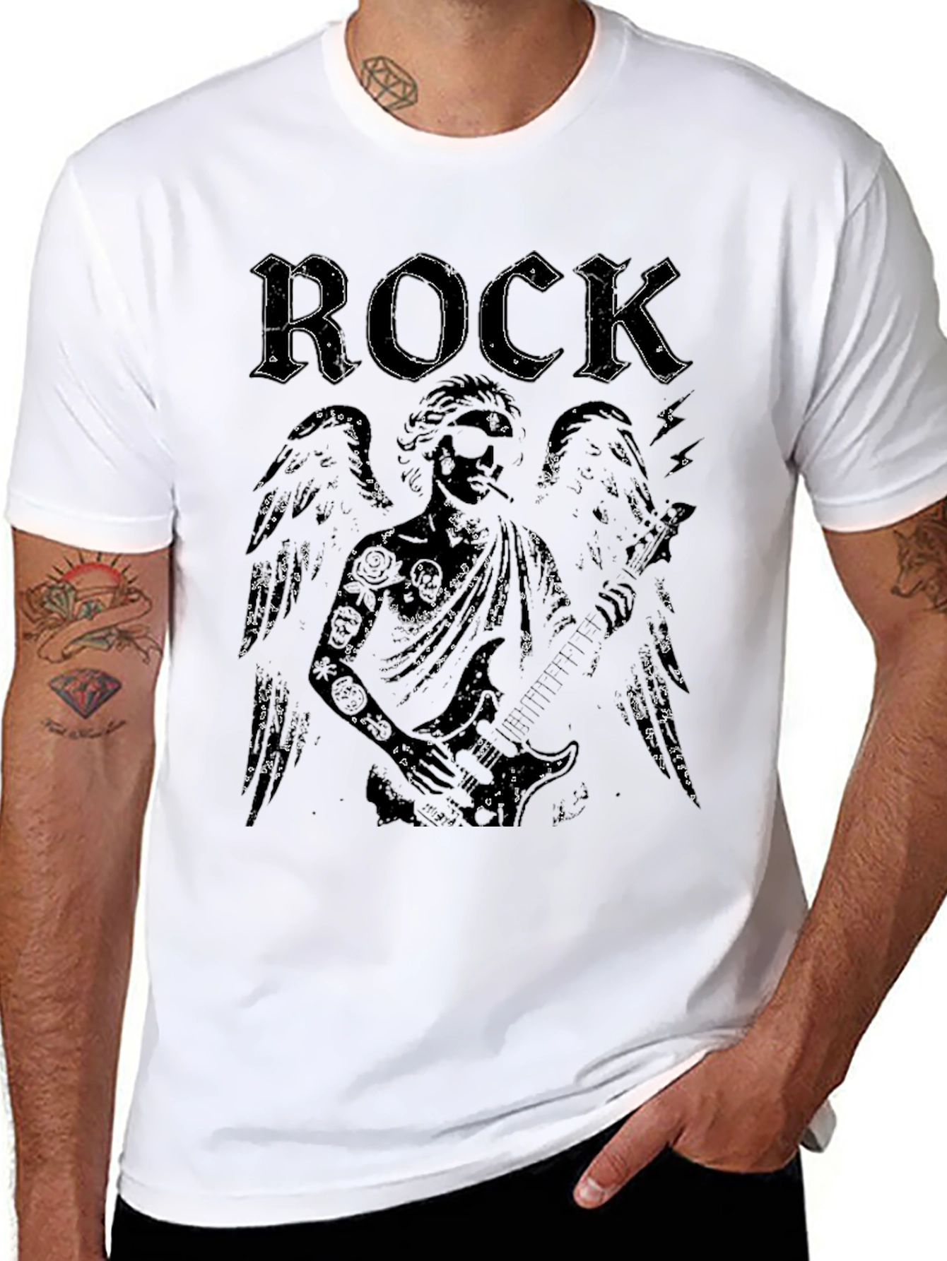 Rock Angel Graphic Print T-Shirt