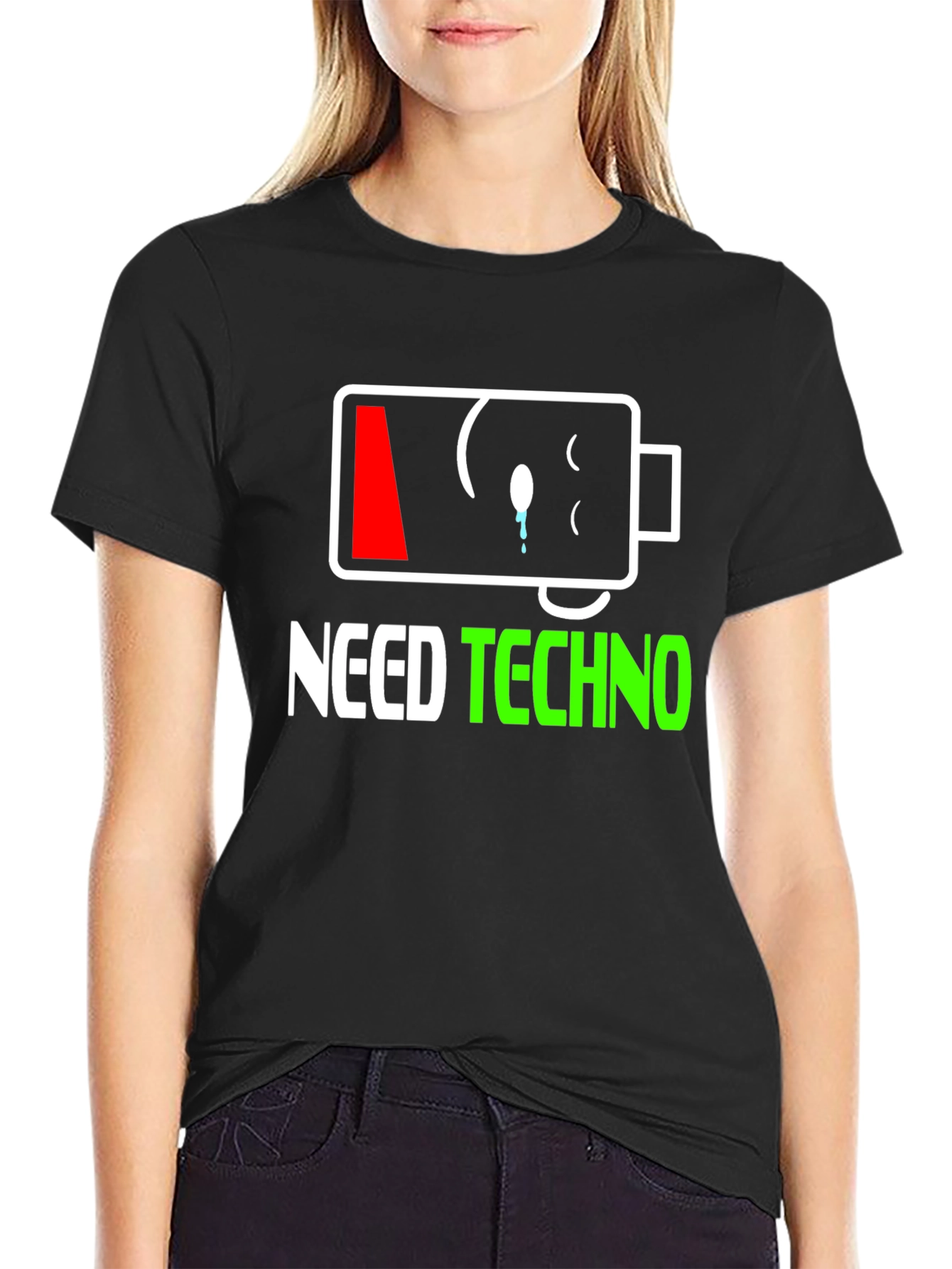 Need Techno T-Shirt - Low Battery Graphic Tee