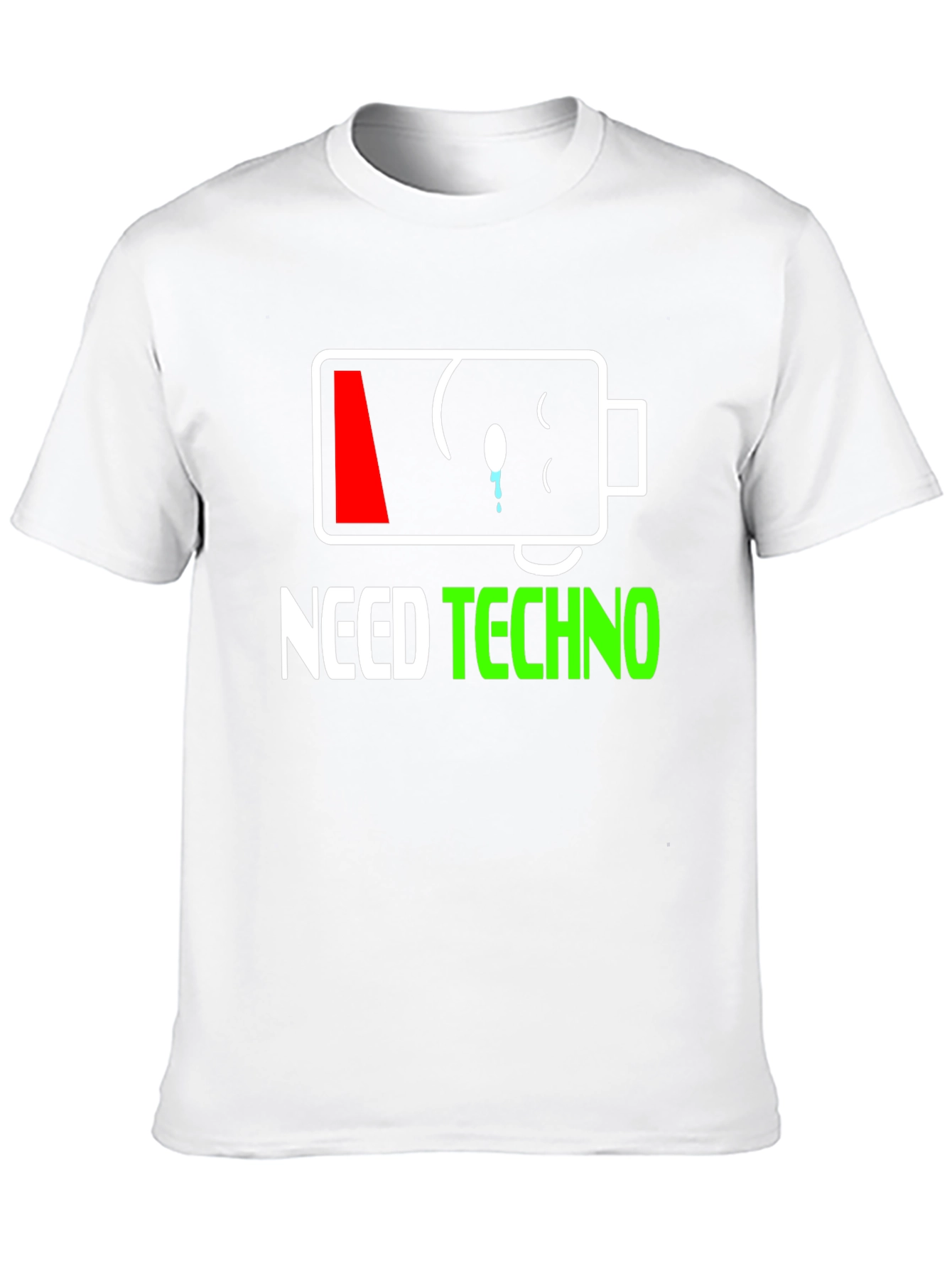 Need Techno T-Shirt - Low Battery Graphic Tee