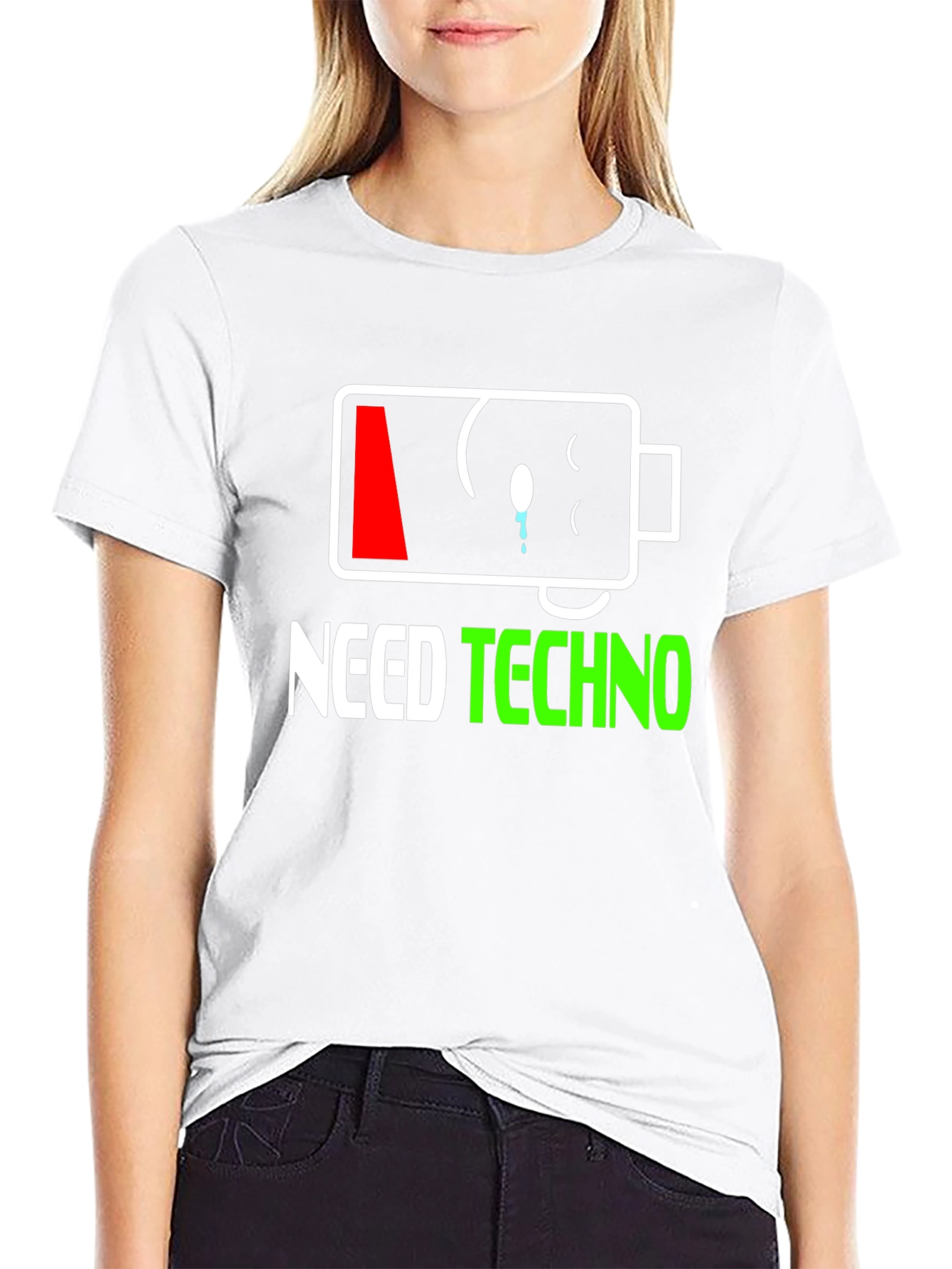 Need Techno T-Shirt - Low Battery Graphic Tee