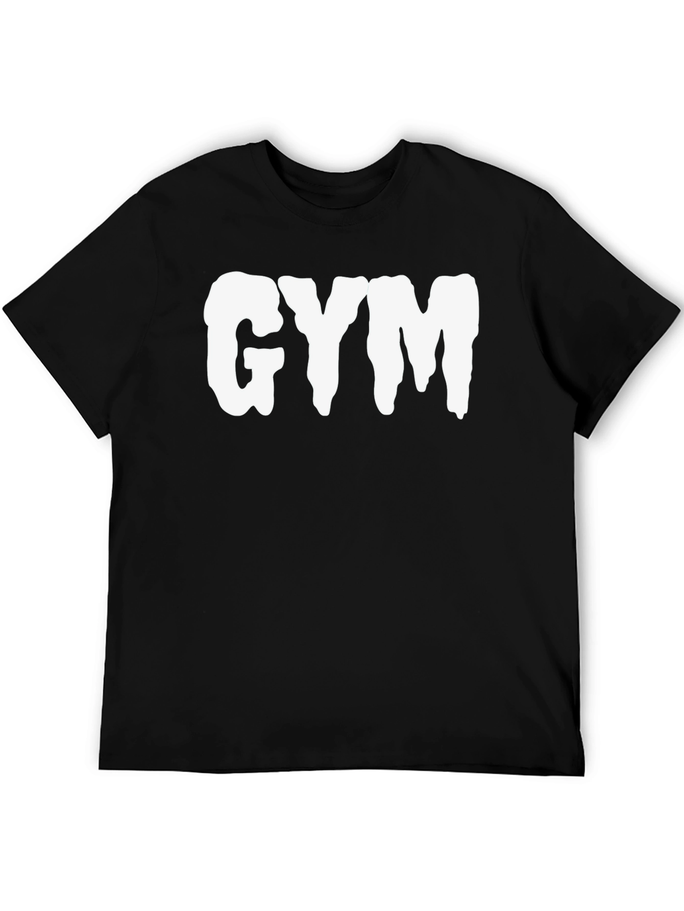 GYM Graphic Tee - Black Cotton Blend Training Shirt