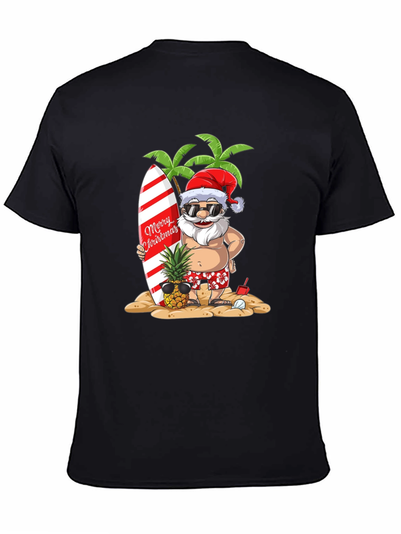 Tropical Santa Christmas T-Shirt