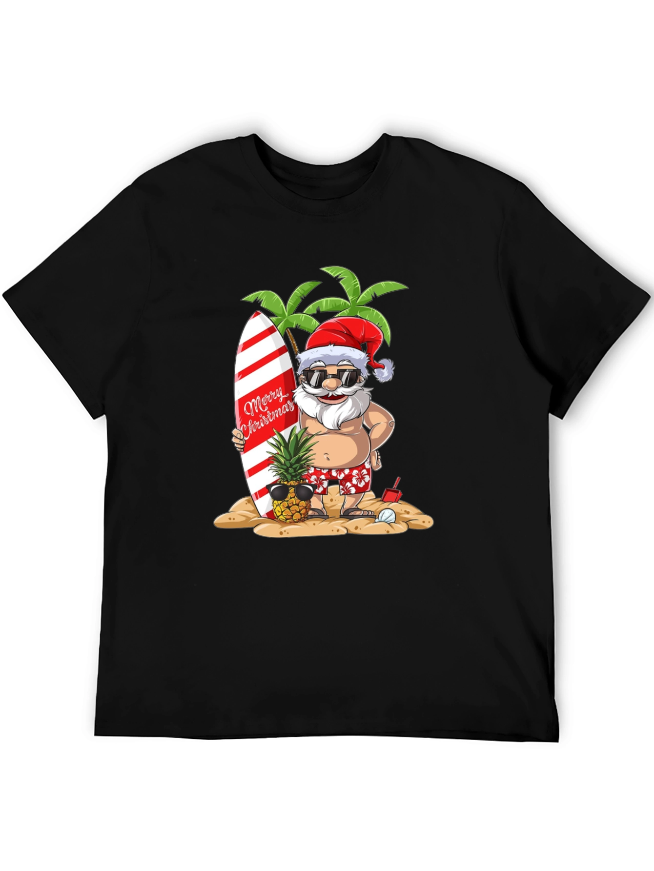 Tropical Santa Christmas T-Shirt