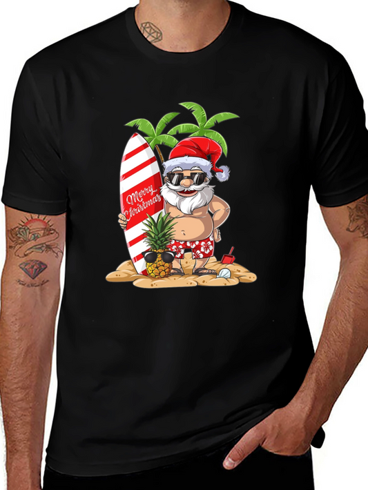 Tropical Santa Christmas T-Shirt