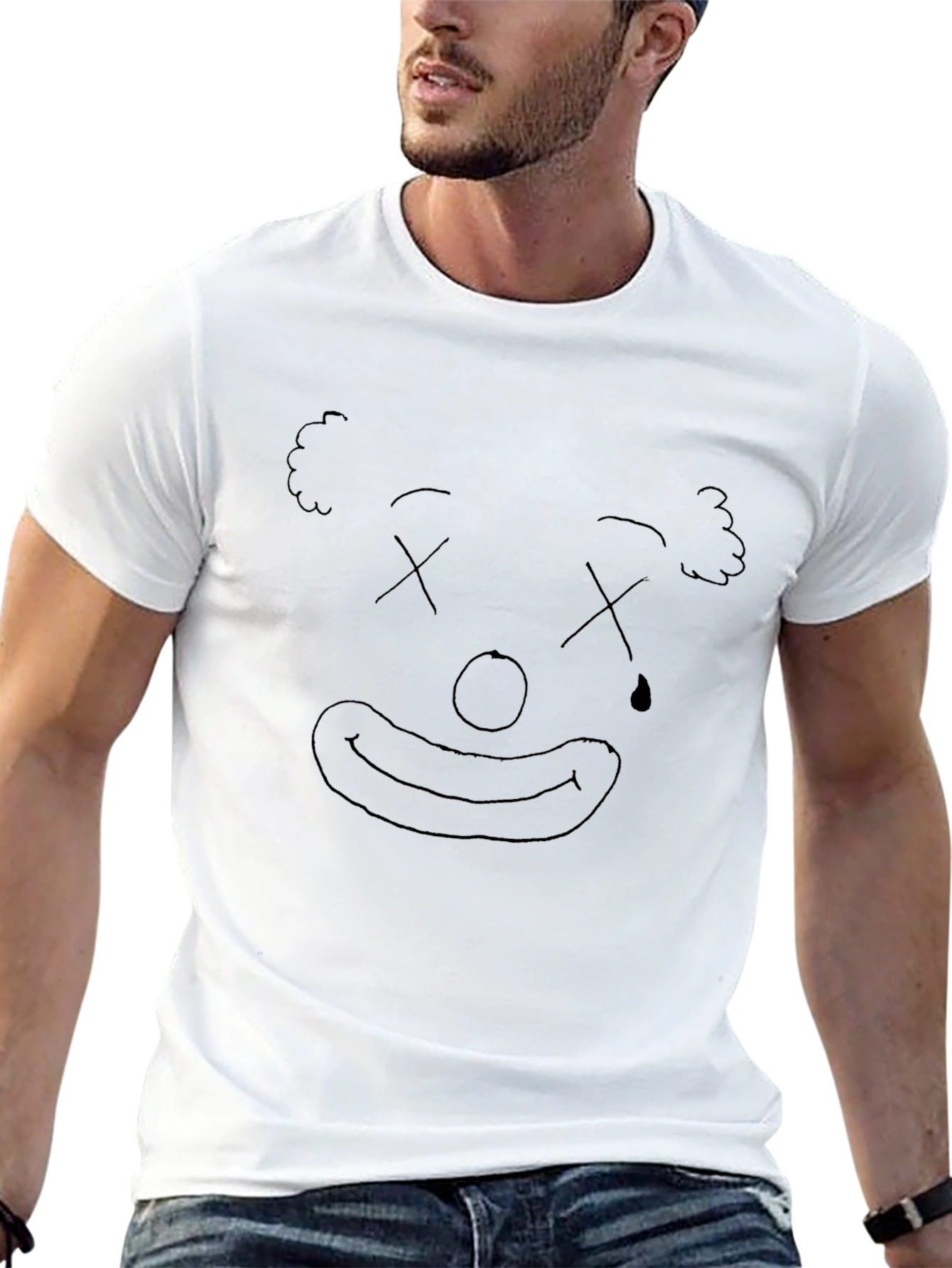 Clown Face Graphic Black T-Shirt