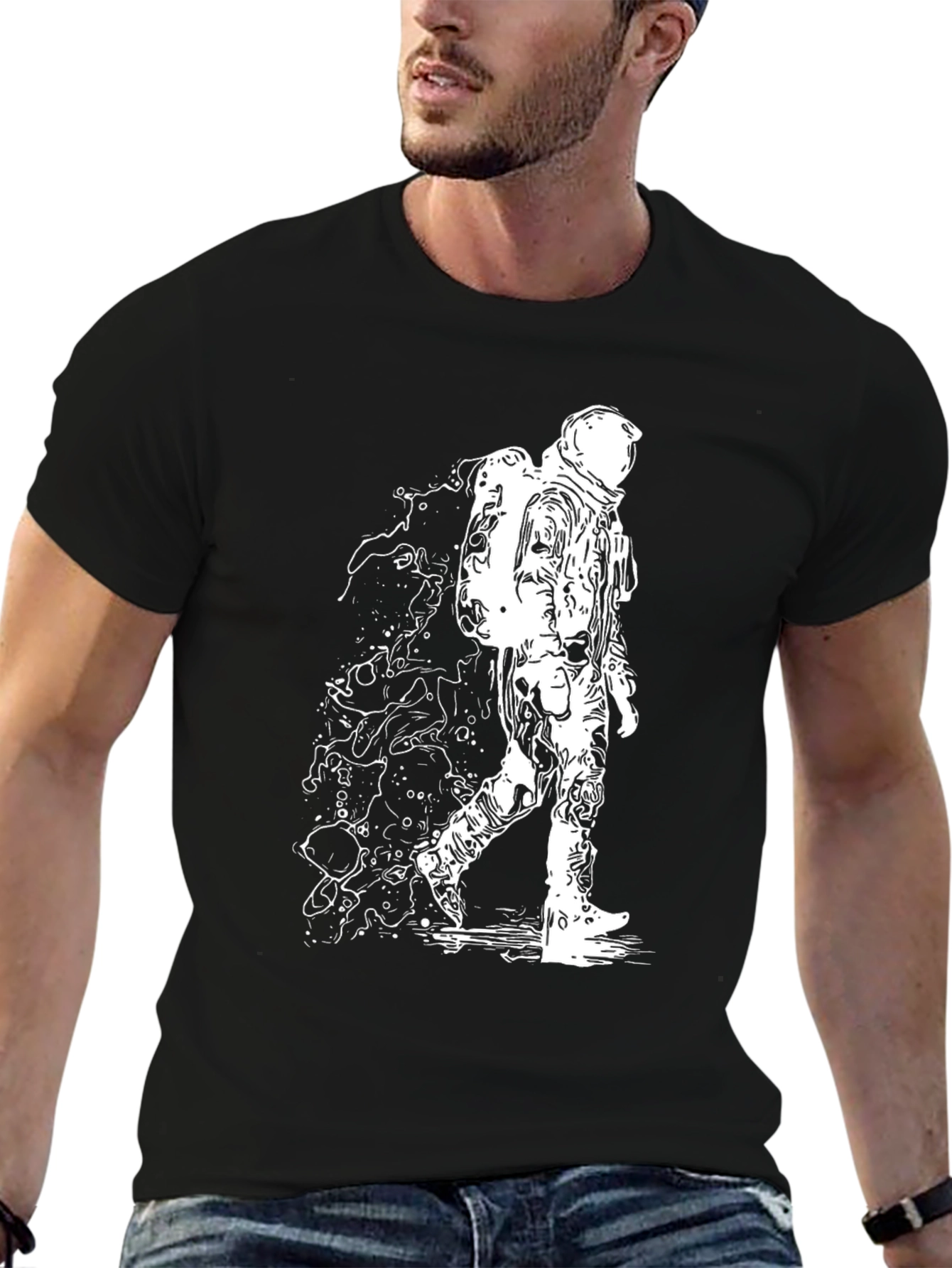 Astronaut Graphic Black T-Shirt