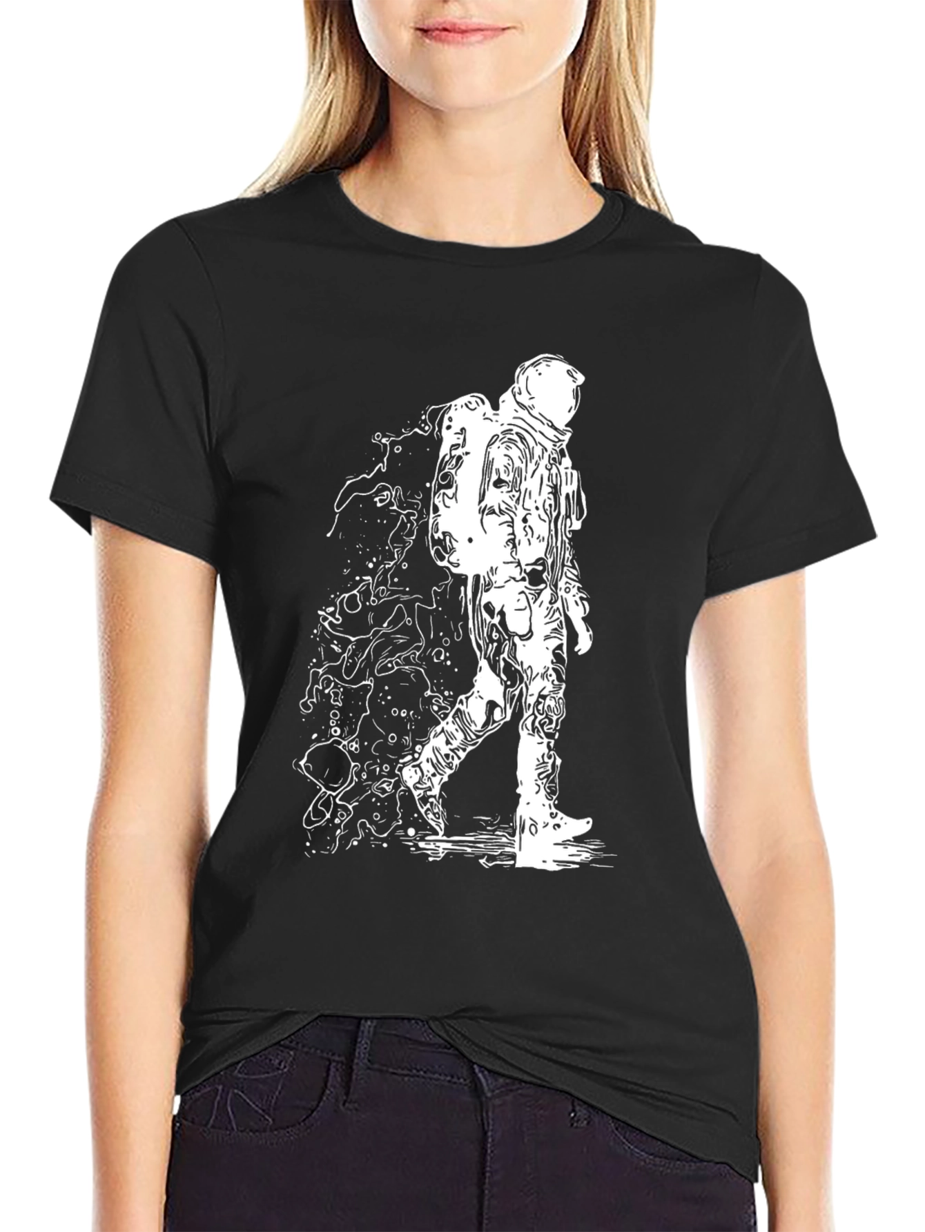Astronaut Graphic Black T-Shirt
