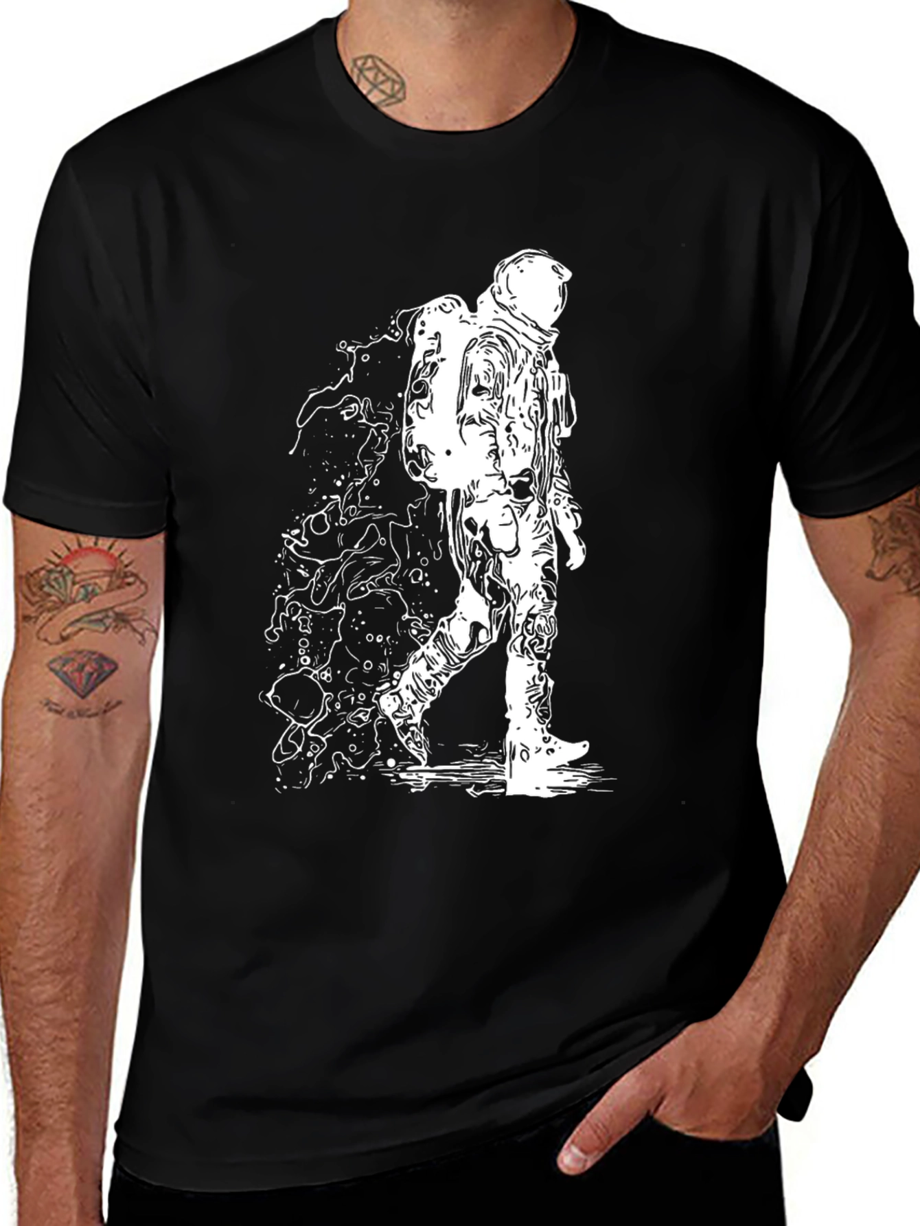 Astronaut Graphic Black T-Shirt
