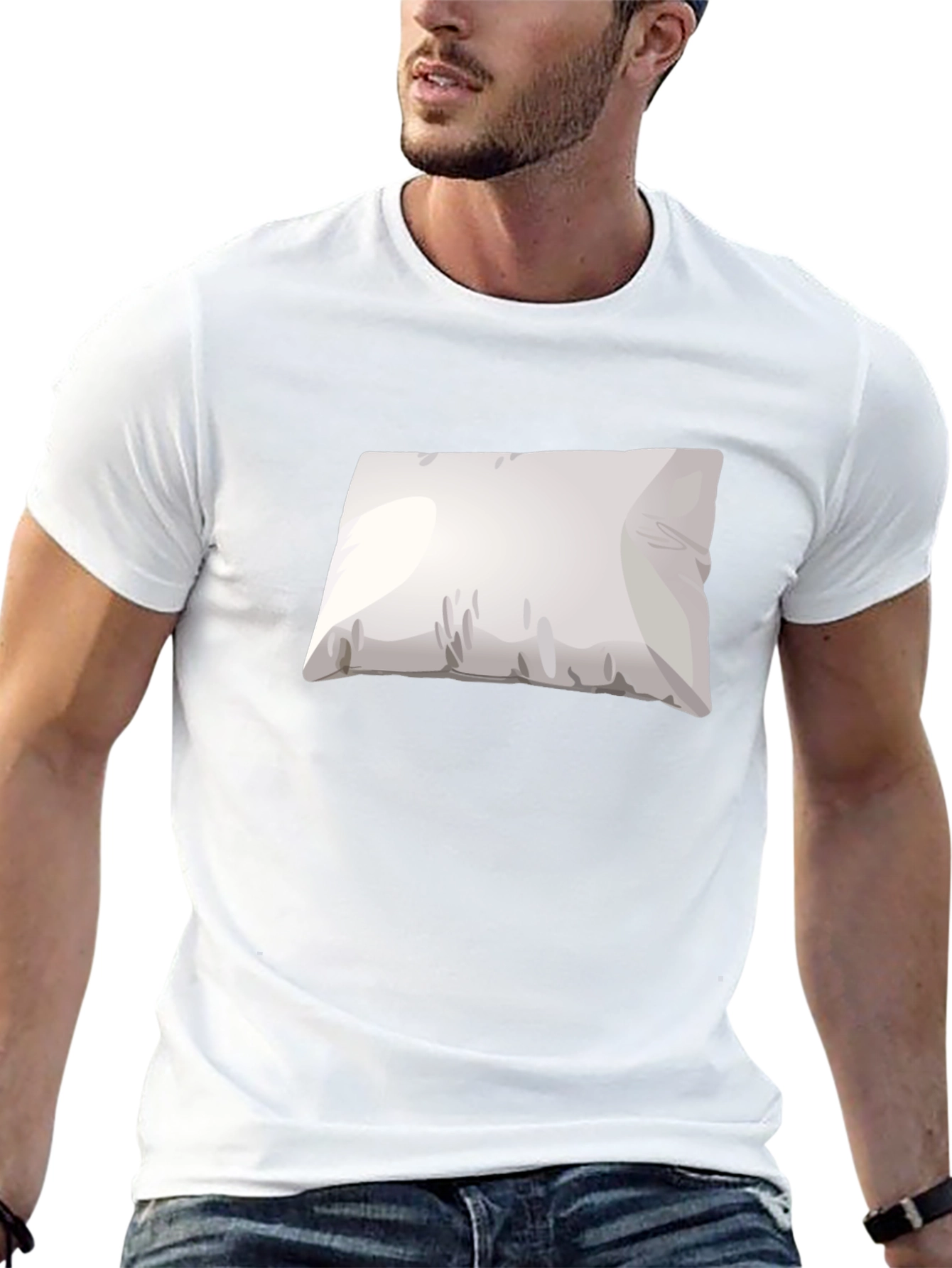 Pillow Graphic Black T-Shirt - Comfortable Sleepwear Tee