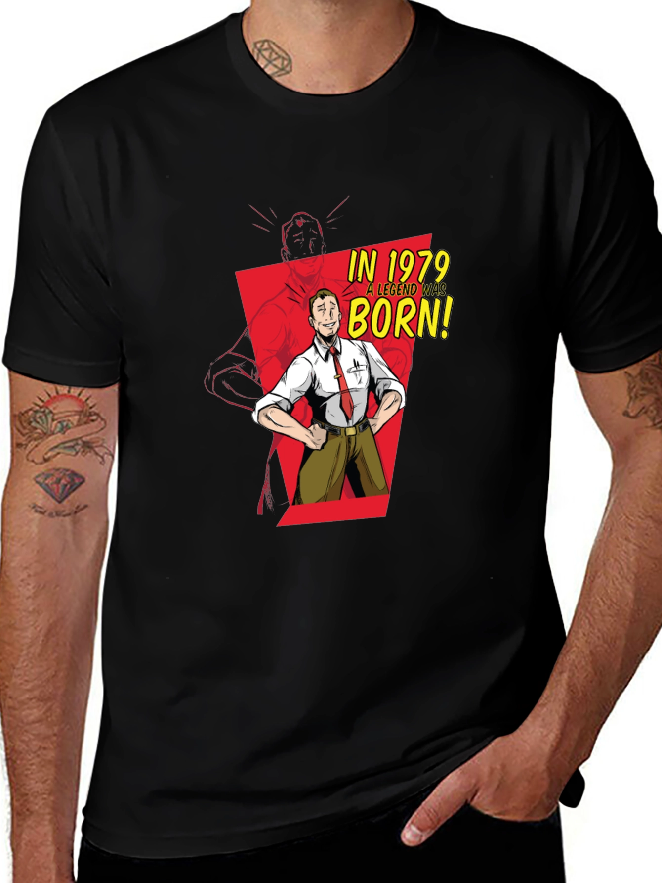 Legend Born 1979 Black Graphic Tee
