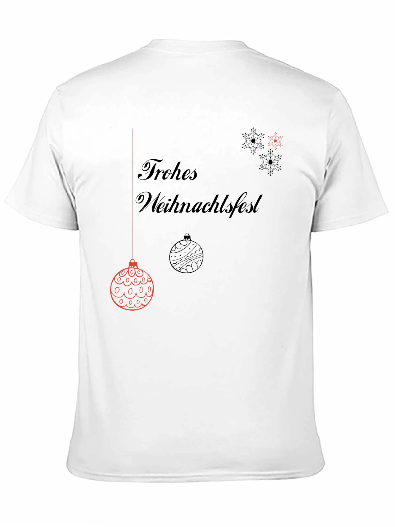 Frohes Weihnachtsfest Black Graphic Tee