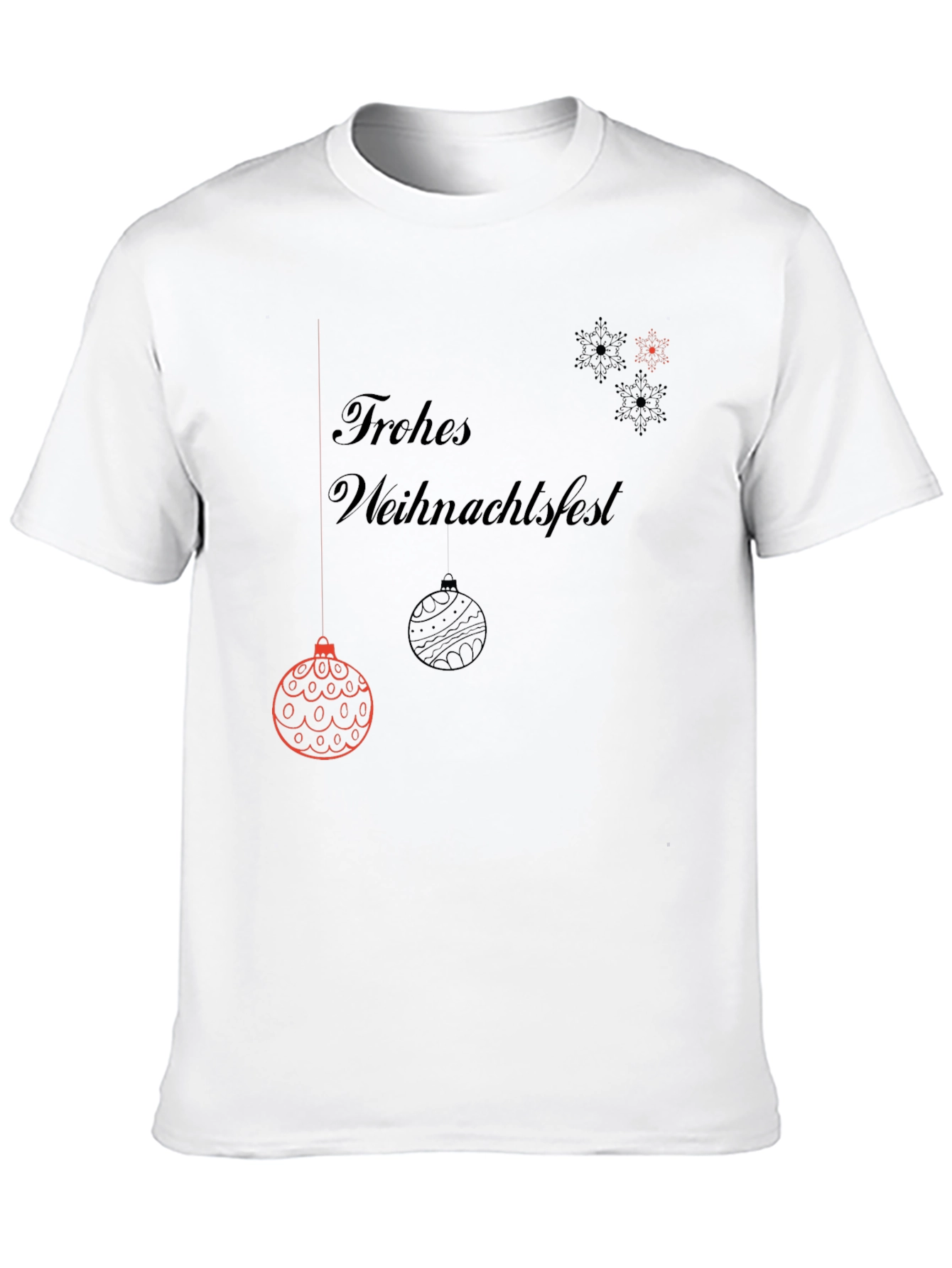 Frohes Weihnachtsfest Black Graphic Tee