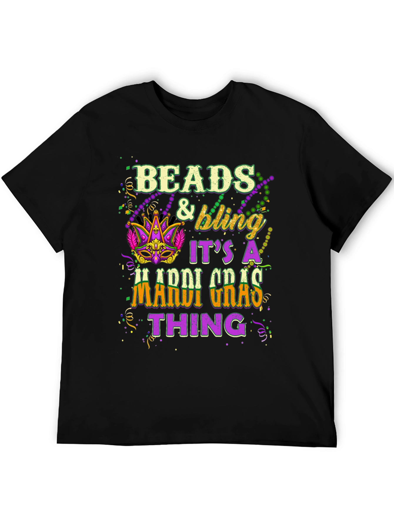 Beads & Bling Mardi Gras T-Shirt