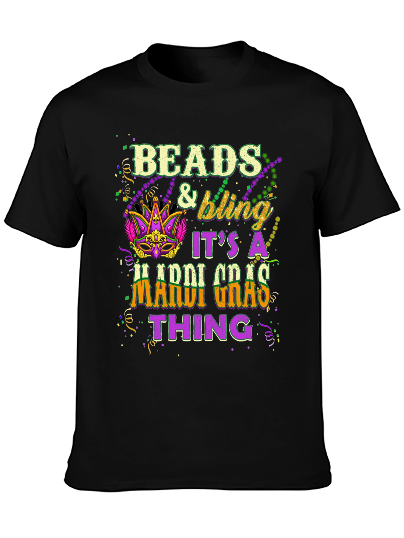 Beads & Bling Mardi Gras T-Shirt