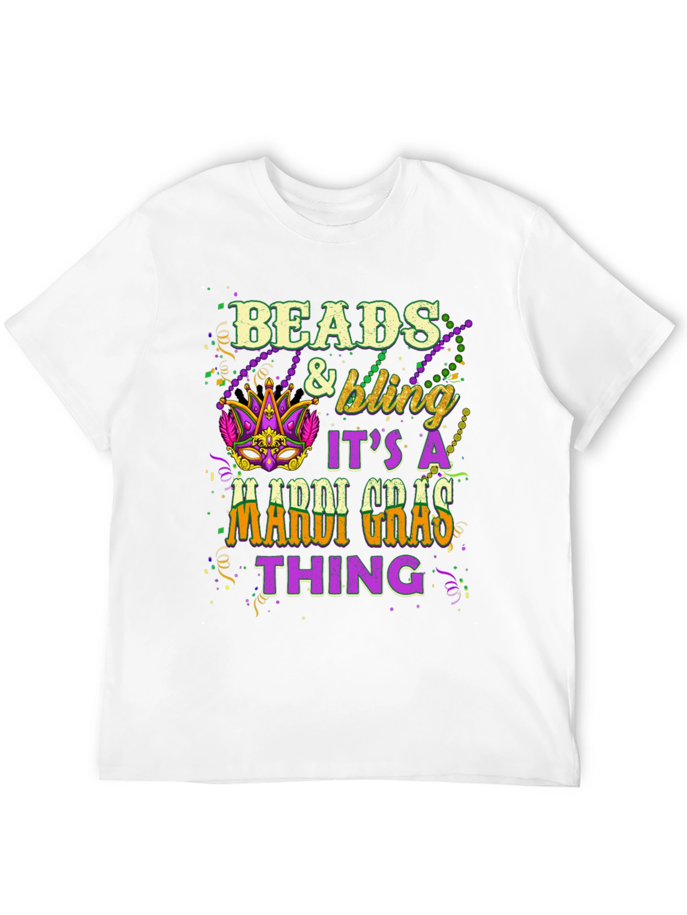 Beads & Bling Mardi Gras T-Shirt