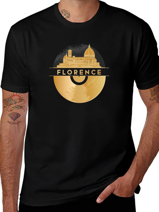 Florence Vinyl Record T-Shirt - Black