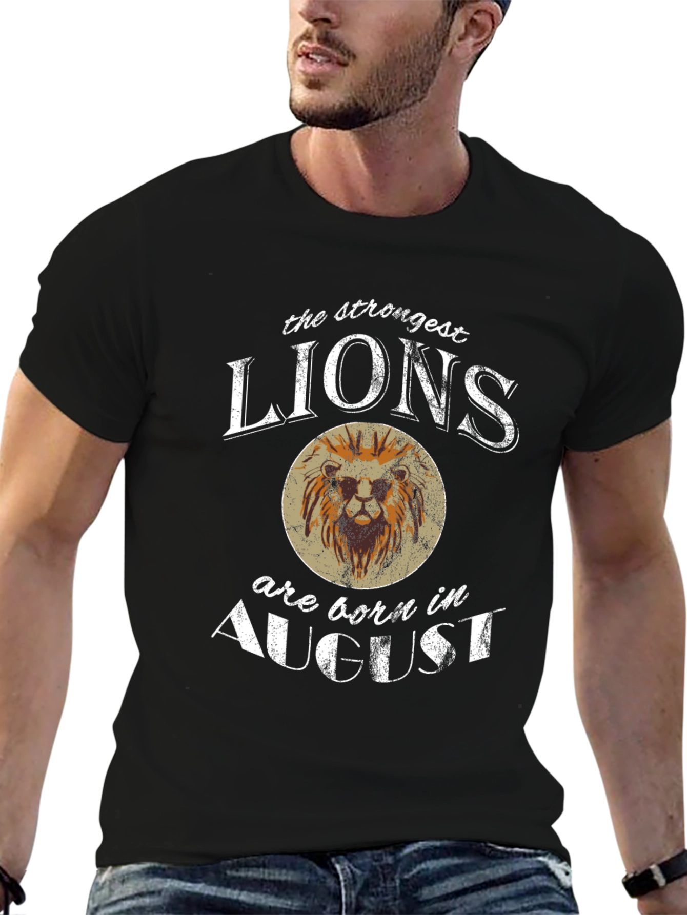 Strongest Lions Born in August T-Shirt