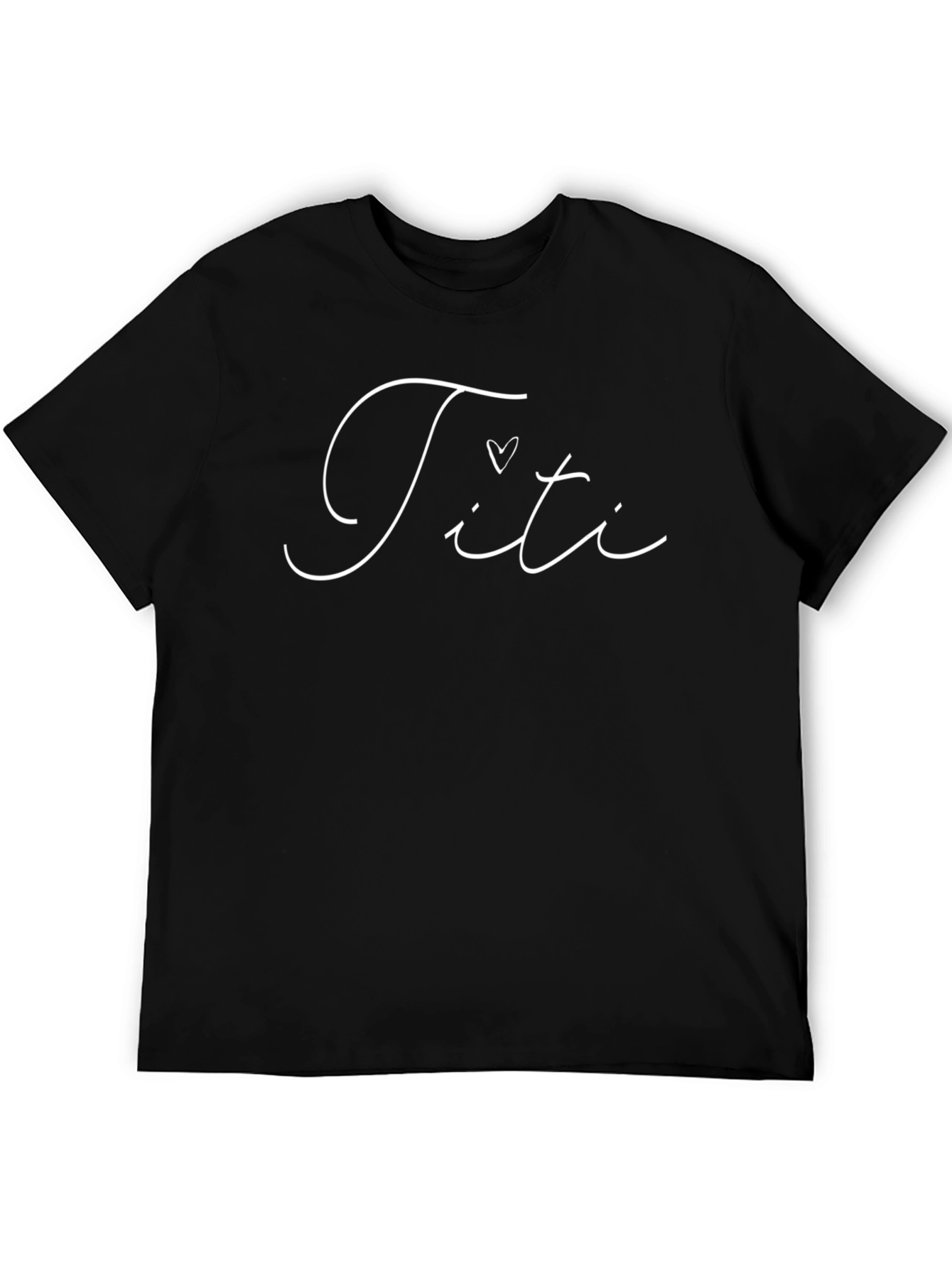 Titi Script Heart T-Shirt - Black