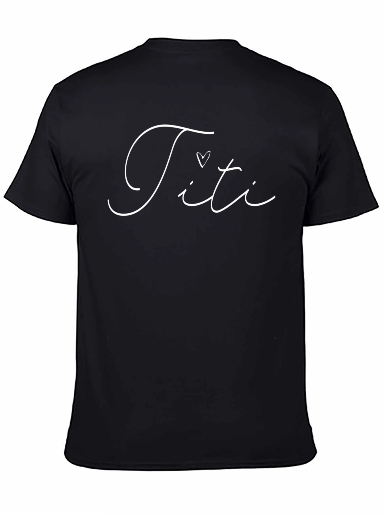 Titi Script Heart T-Shirt - Black