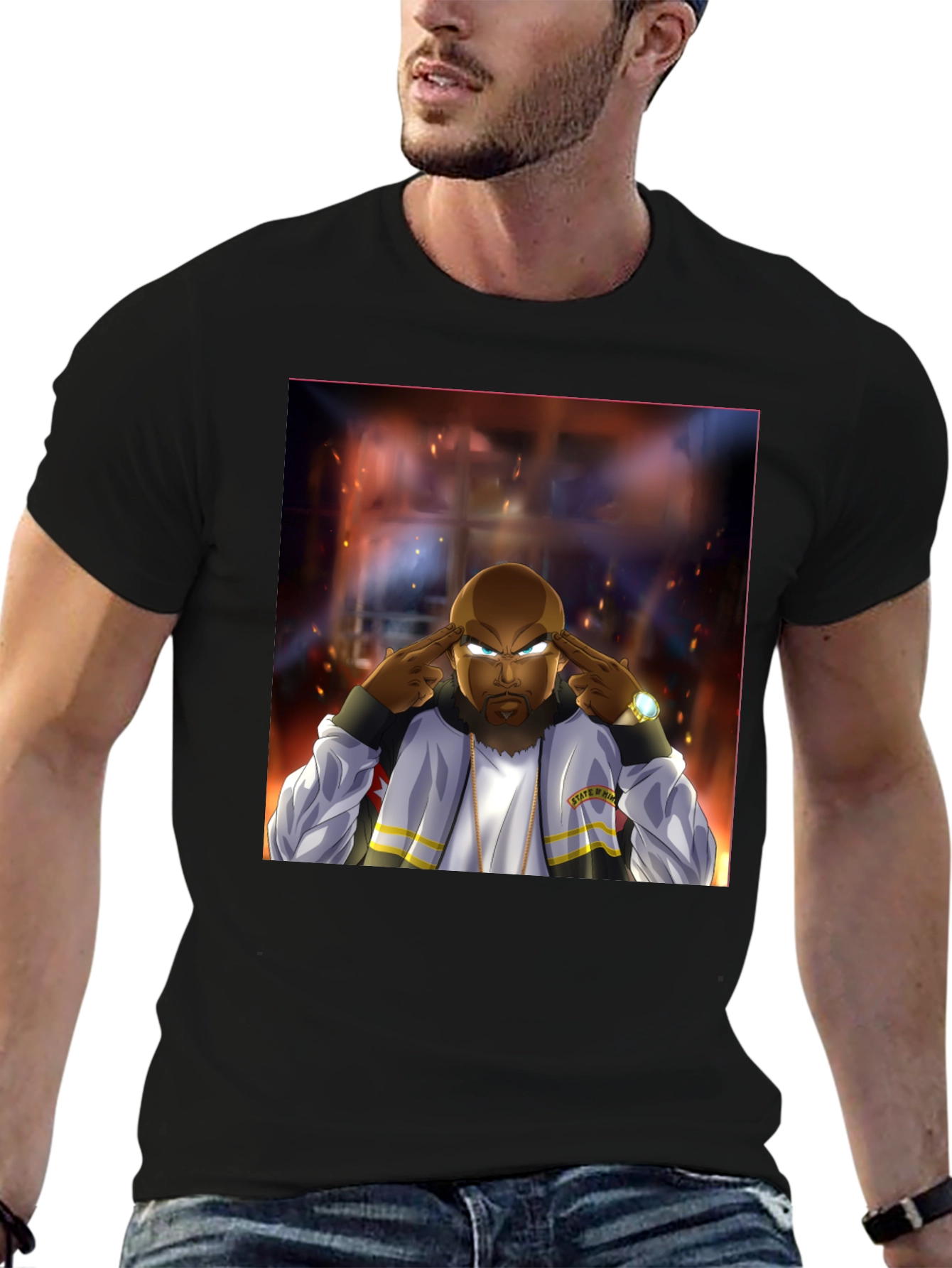 Animated Cool Black T-Shirt